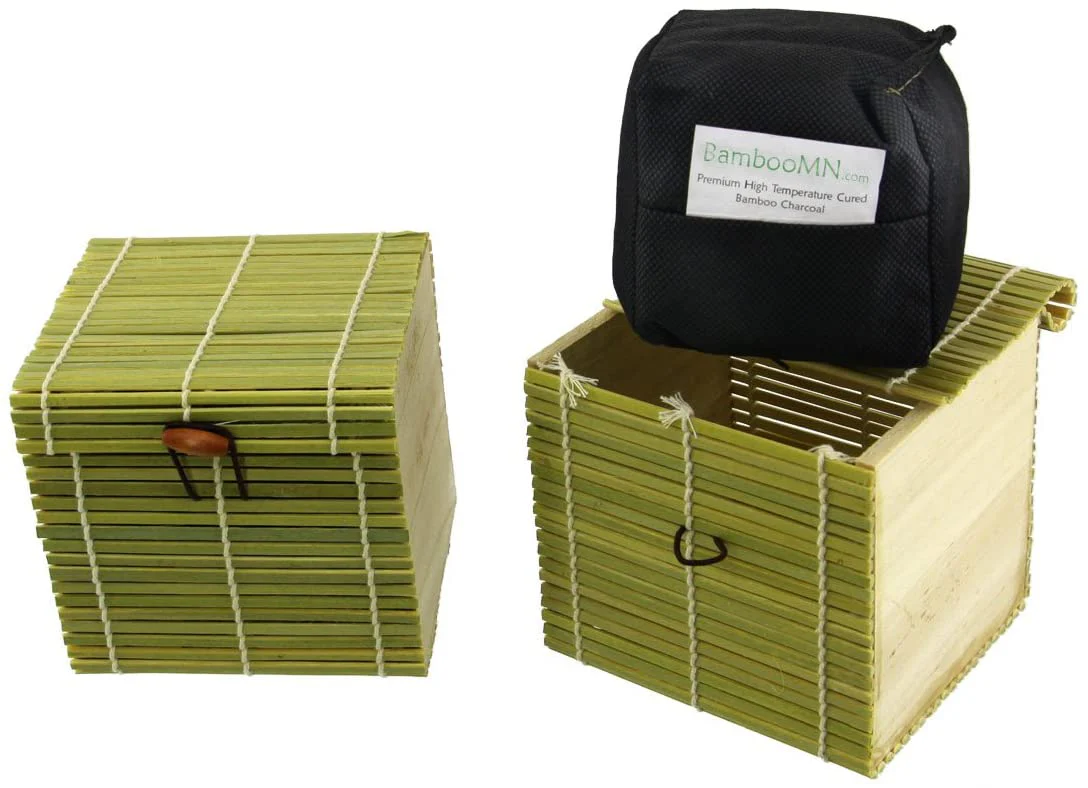 Bamboo Charcoal Odor Absorber Bag in Decorative 4" Box - Image 4