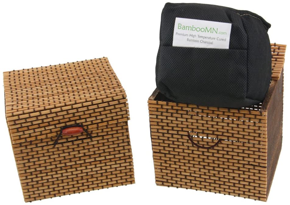 Bamboo Charcoal Odor Absorber Bag in Decorative 4" Box - Image 5