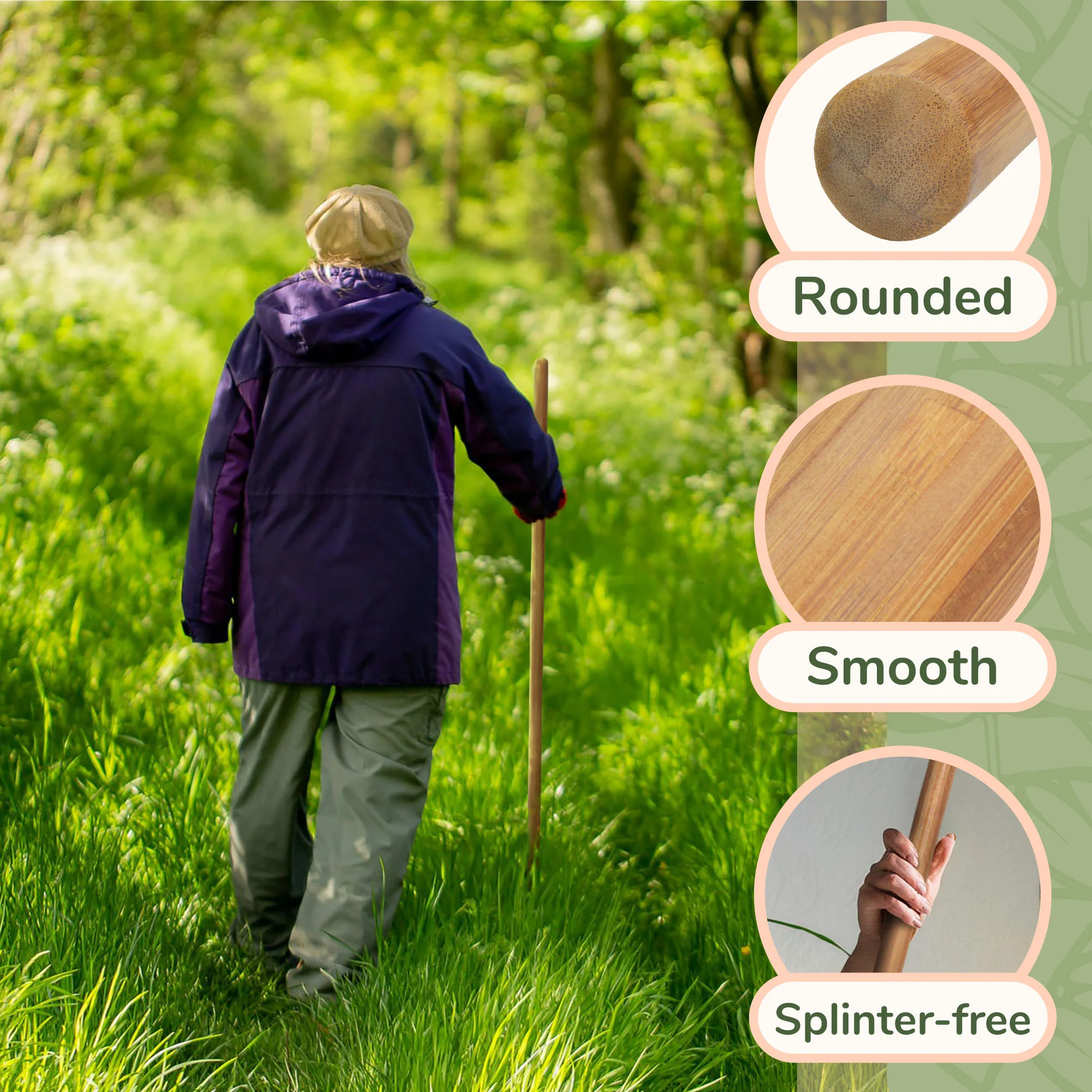 Bamboo Bo Staff Round End - Image 4