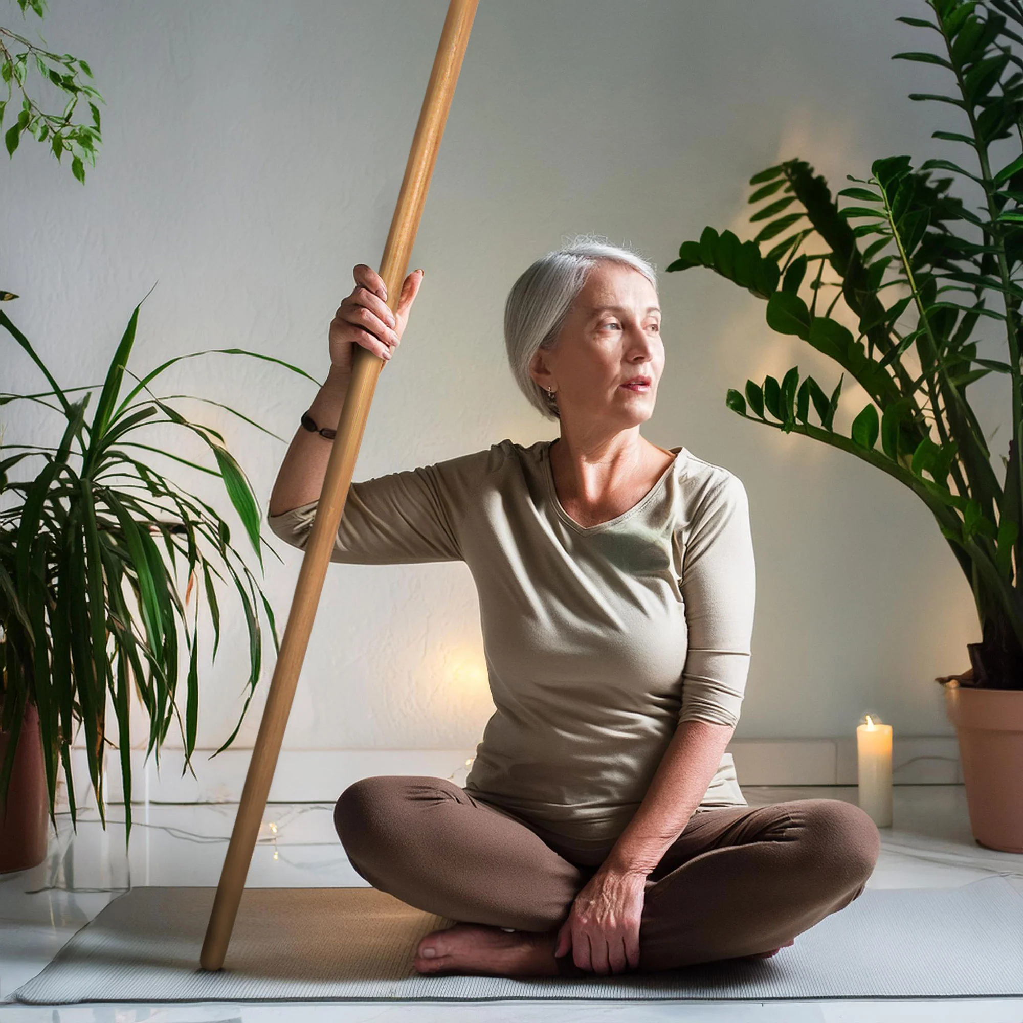 Bamboo Bo Staff Round End - Image 6