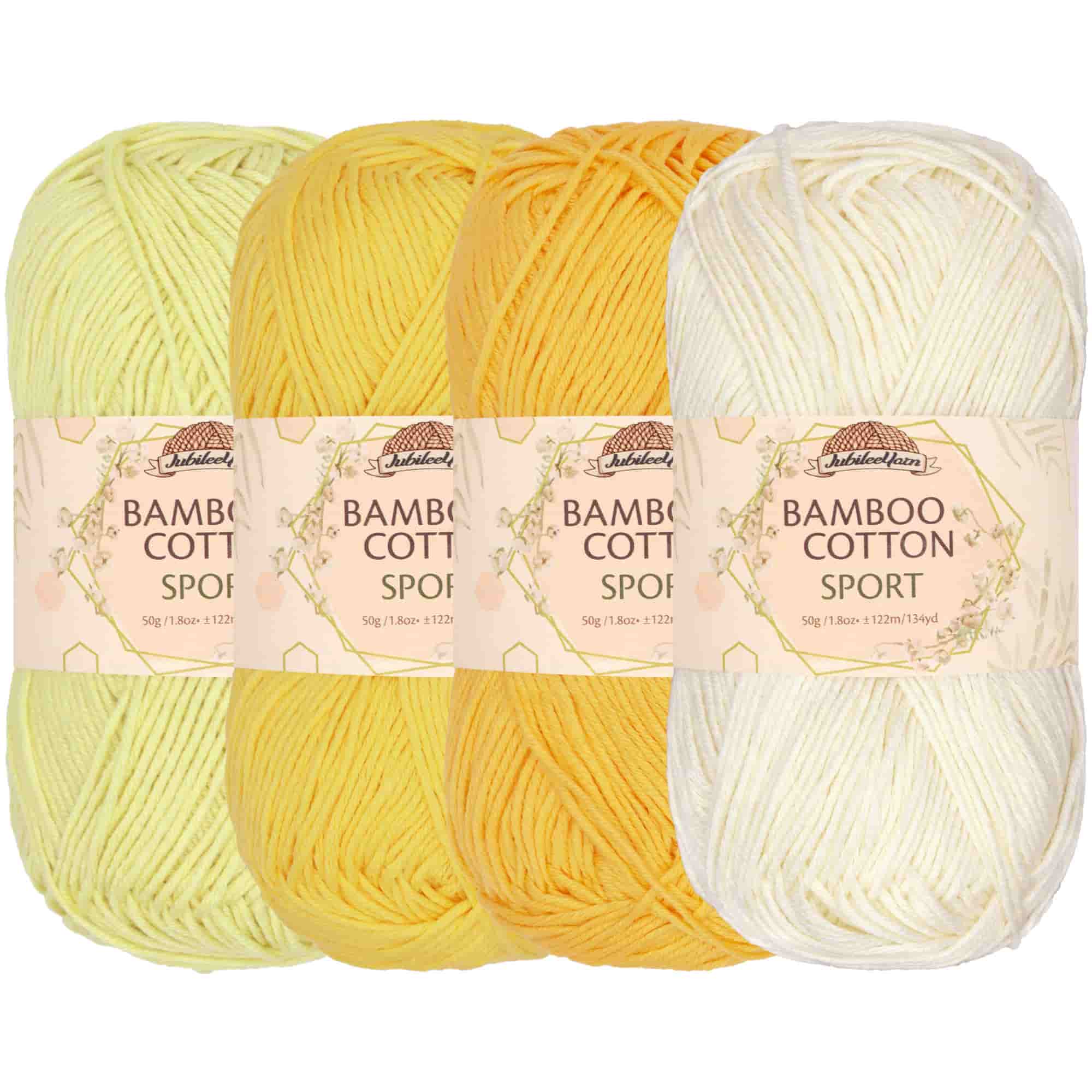 Bamboo Cotton Sport Yarn: 4 Skein Packs - Image 59