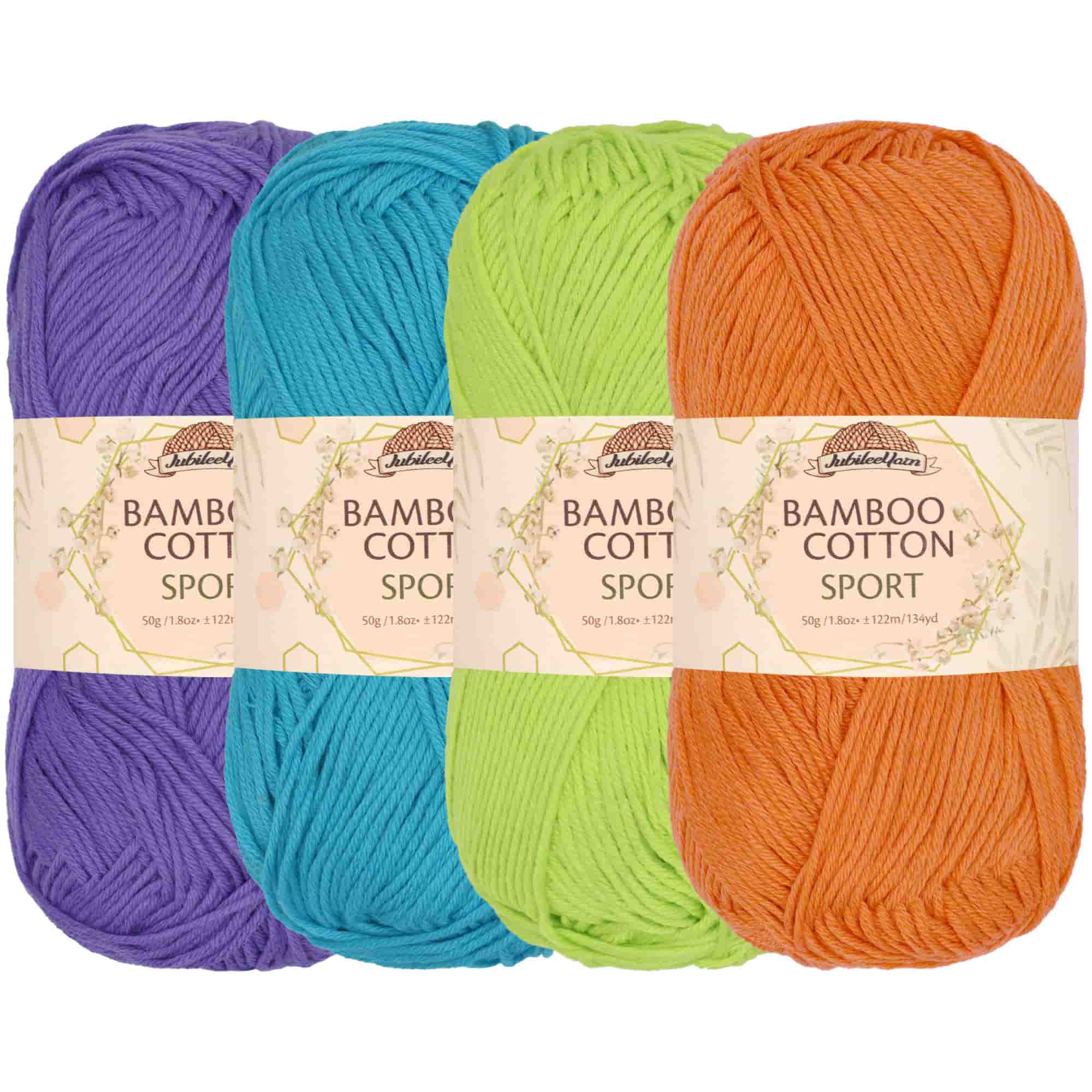 Bamboo Cotton Sport Yarn: 4 Skein Packs - Image 60