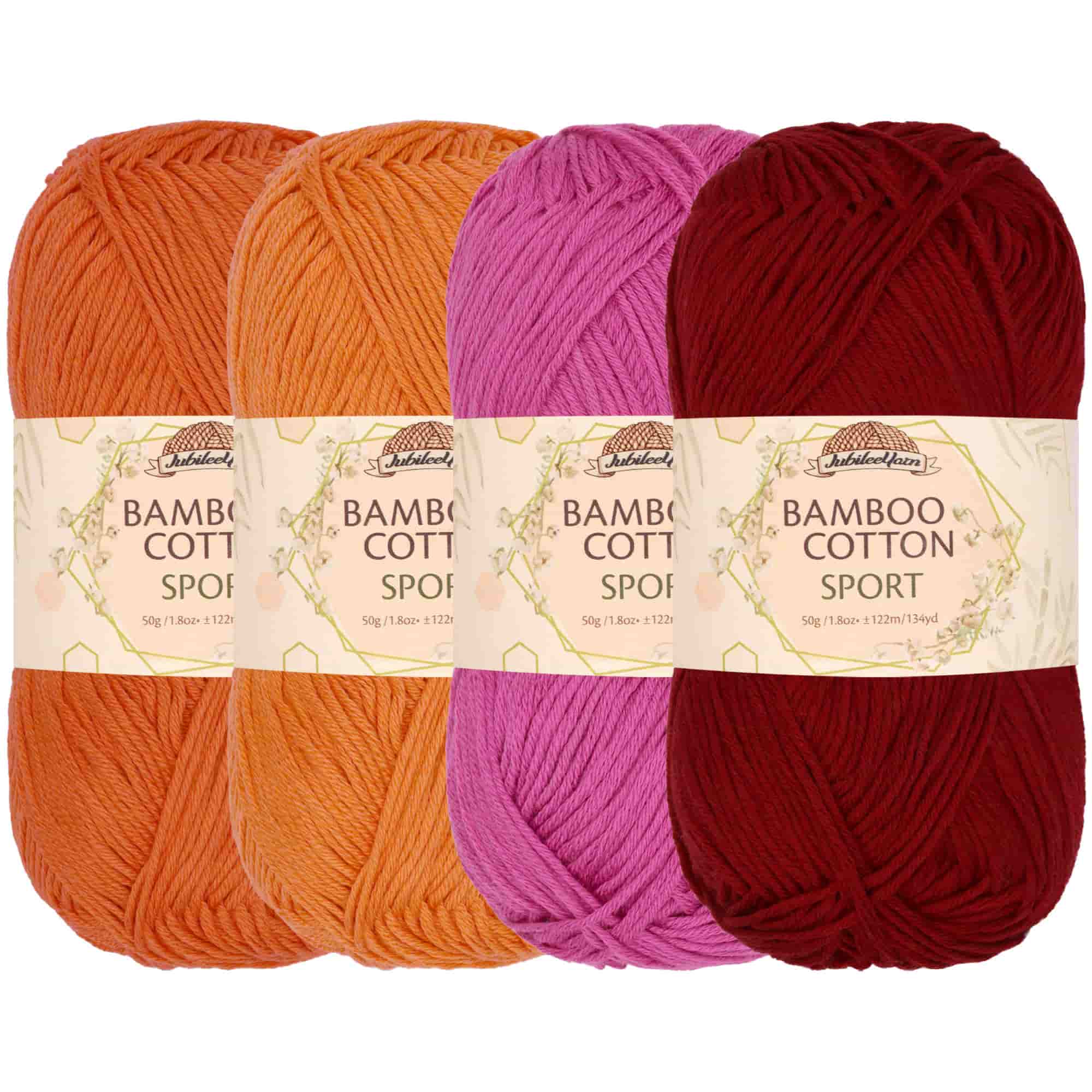 Bamboo Cotton Sport Yarn: 4 Skein Packs - Image 61