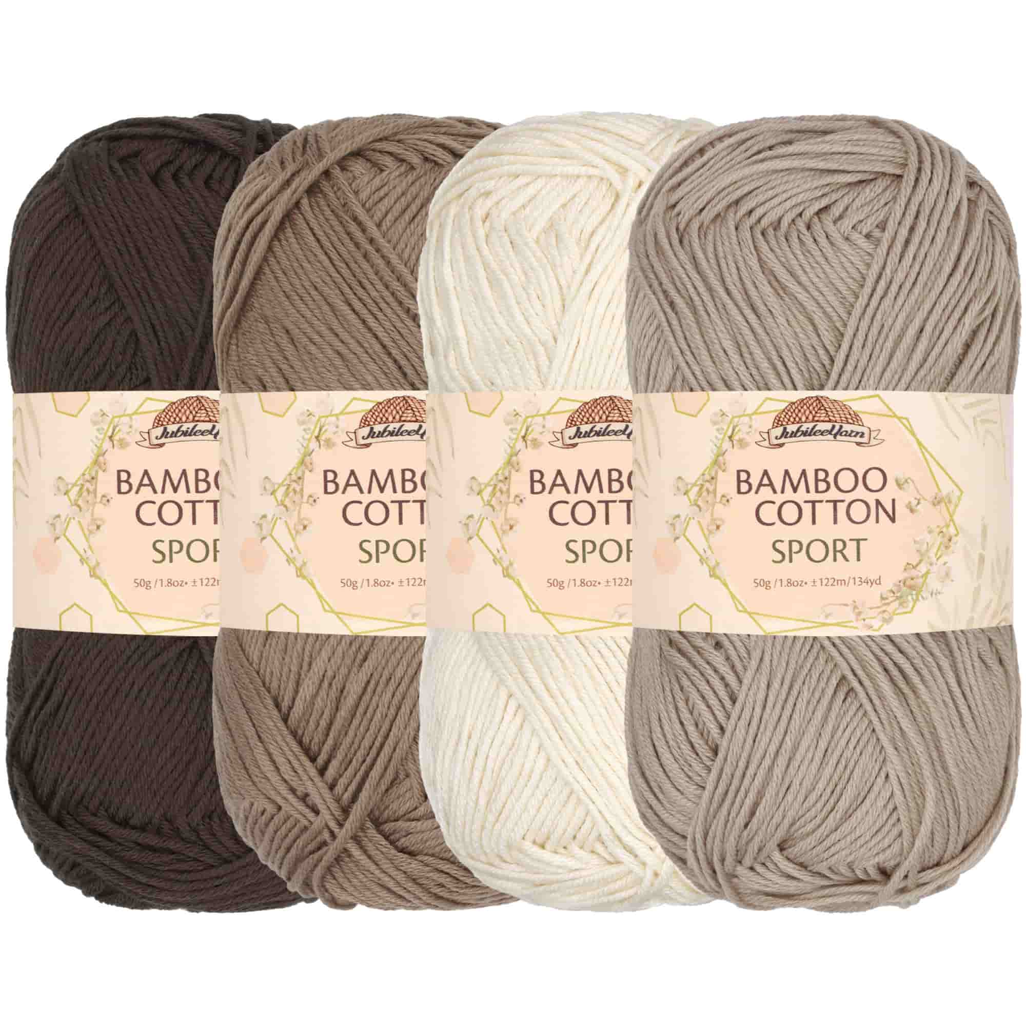 Bamboo Cotton Sport Yarn: 4 Skein Packs - Image 64