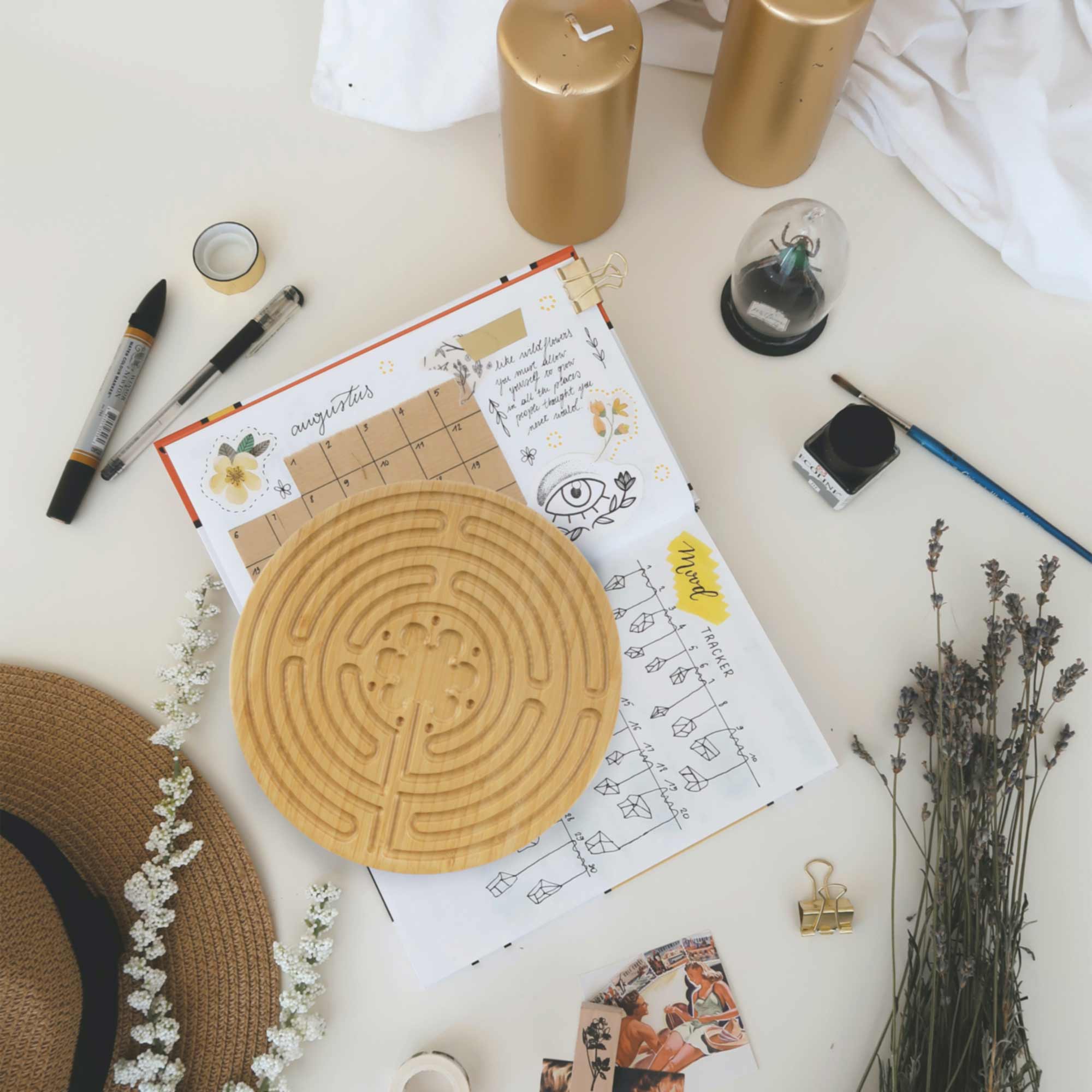 Chartres Style 7 Circuit 8” Bamboo Finger Labyrinth - Image 9