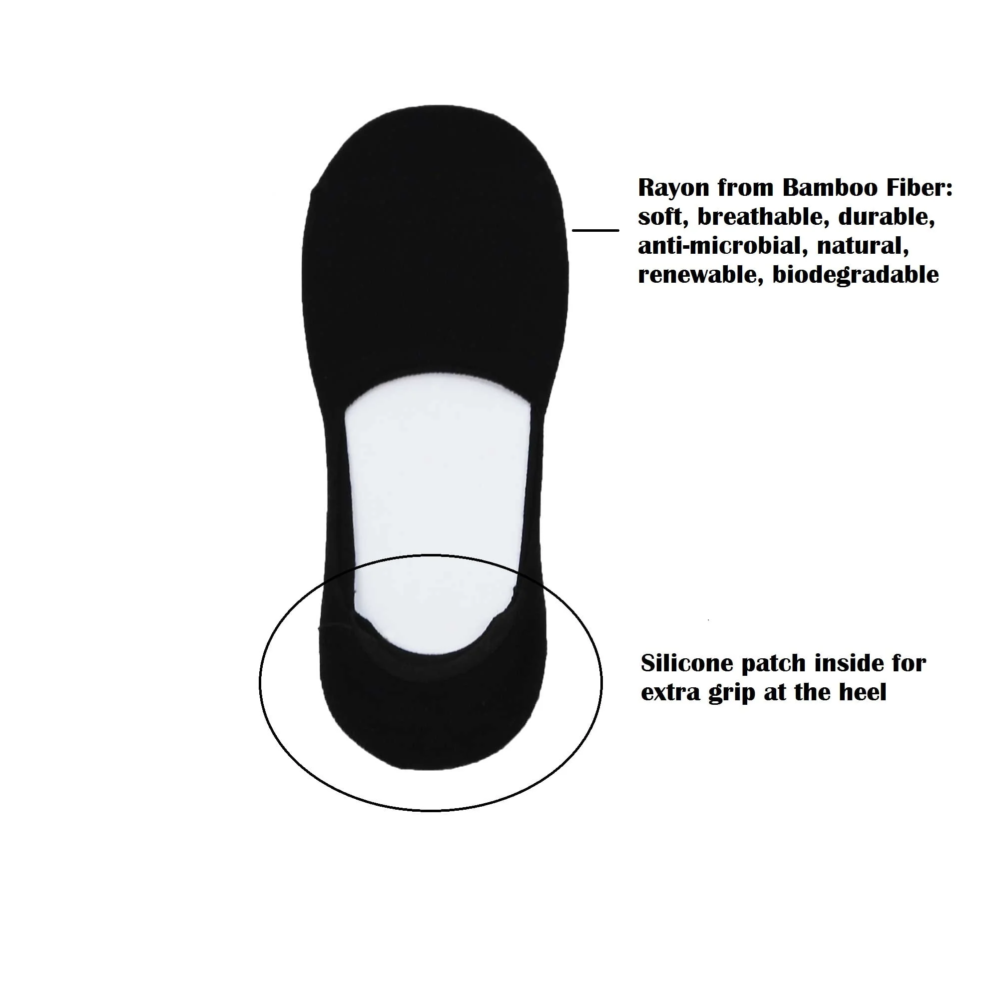 Women's No Show Bamboo Socks - Image 5