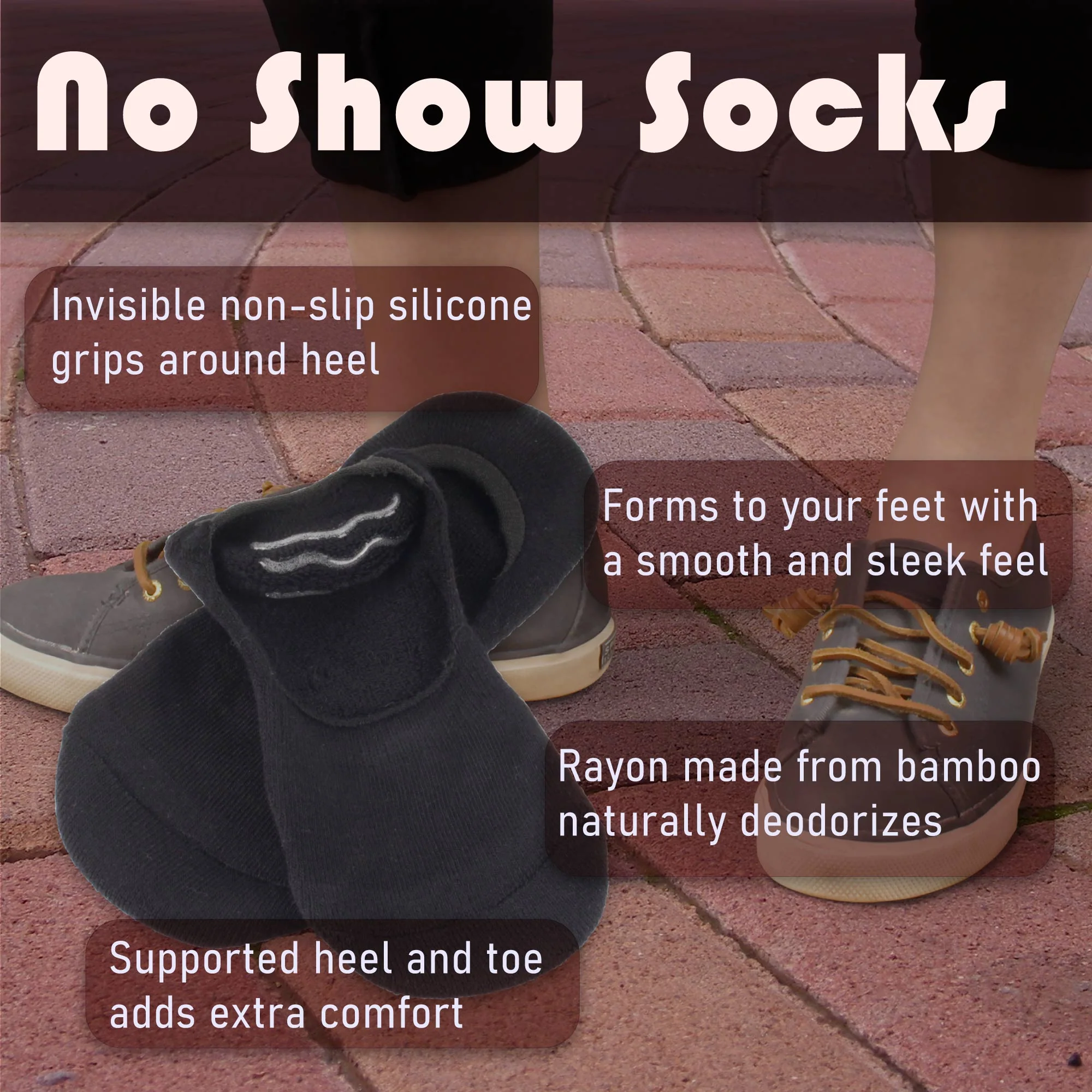 Women's No Show Bamboo Socks - Image 8
