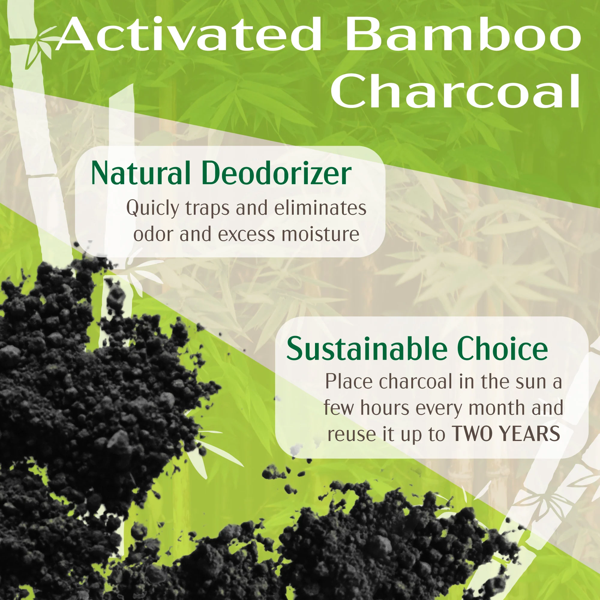 Activated Moso Bamboo Charcoal Air Purifying Odor Absorber Cube - Image 3
