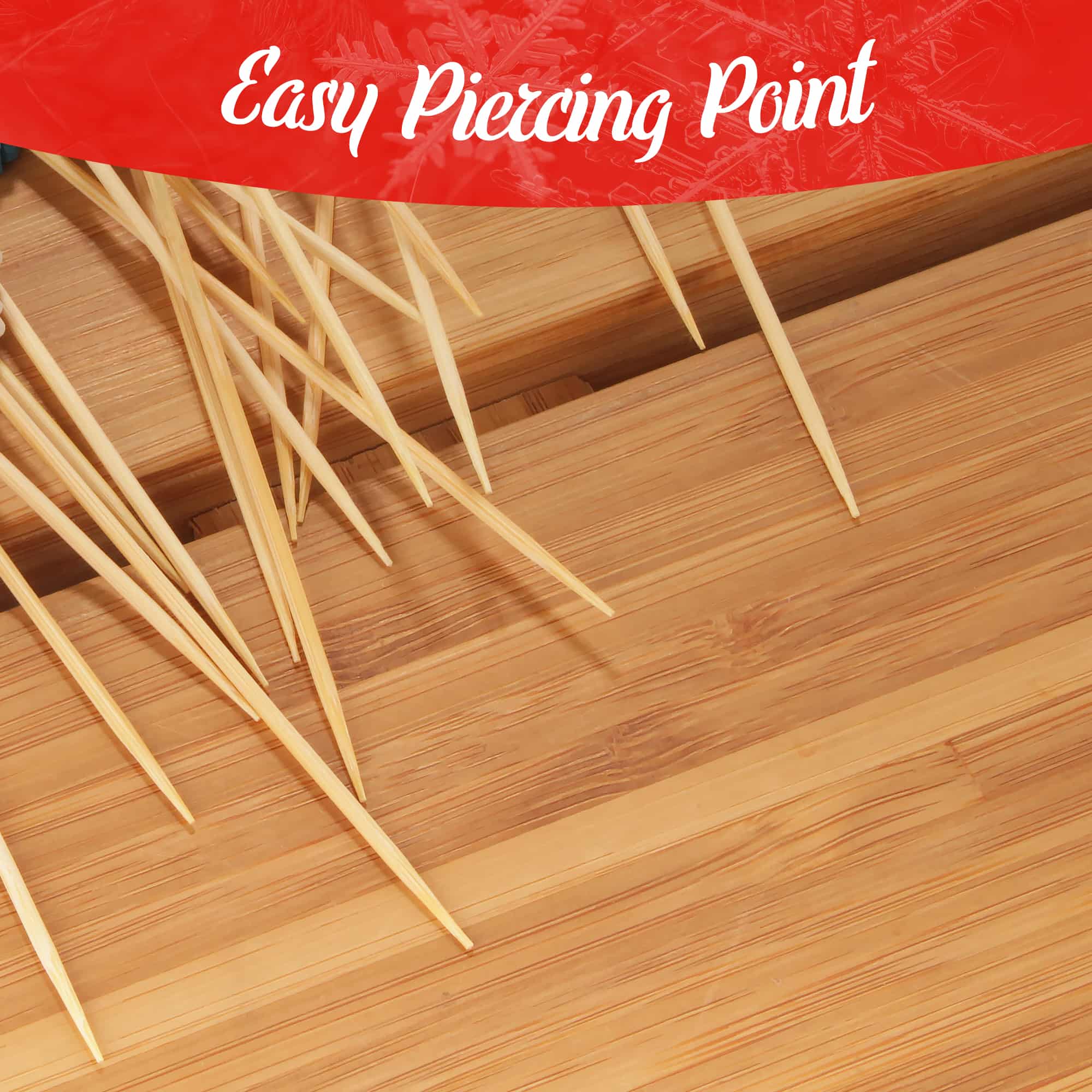 Christmas Holiday Bamboo Food Picks - Image 5