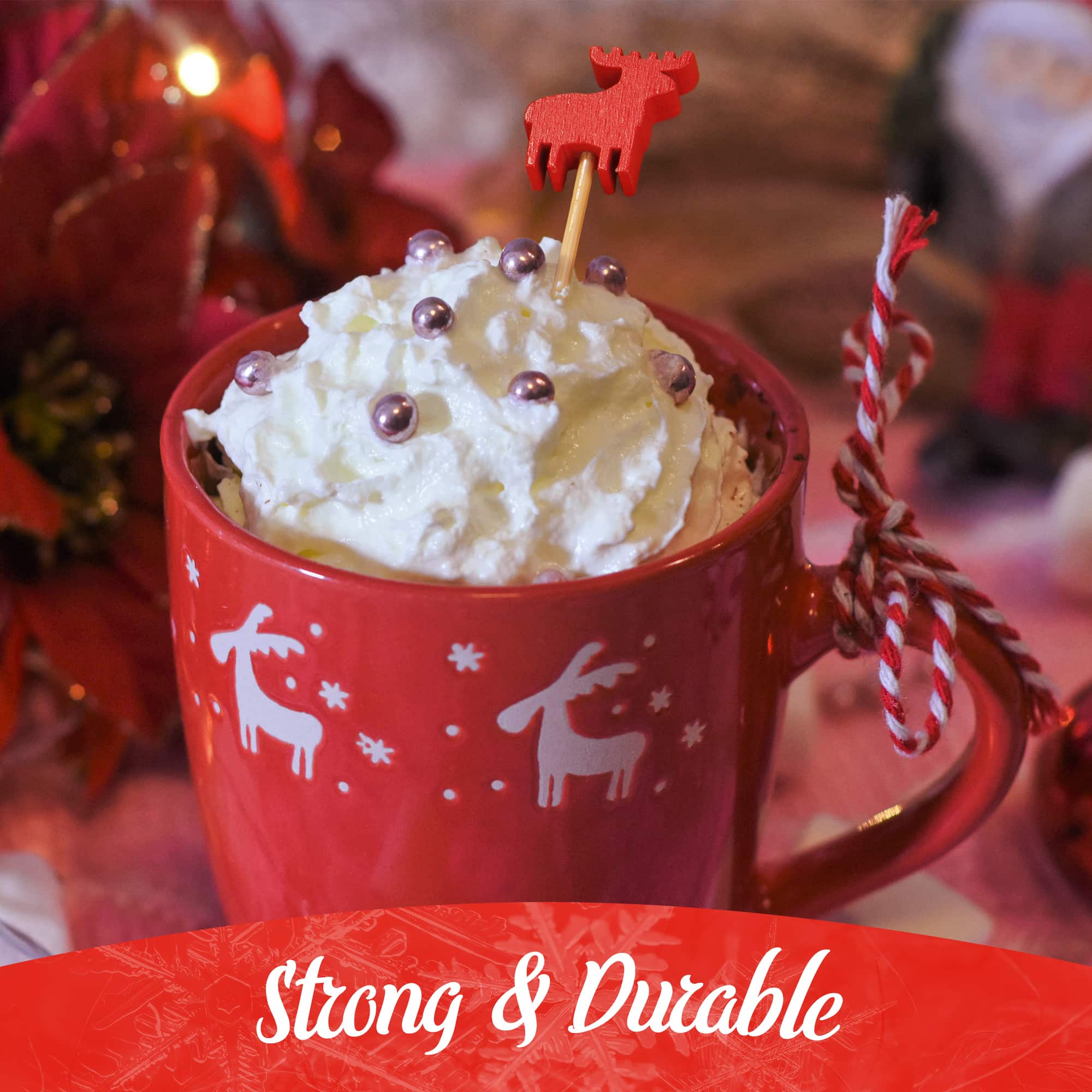 Christmas Holiday Bamboo Food Picks - Image 8