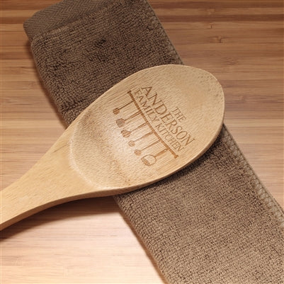 Family Kitchen Utensils Custom Engraved Serving Spoon - Image 3