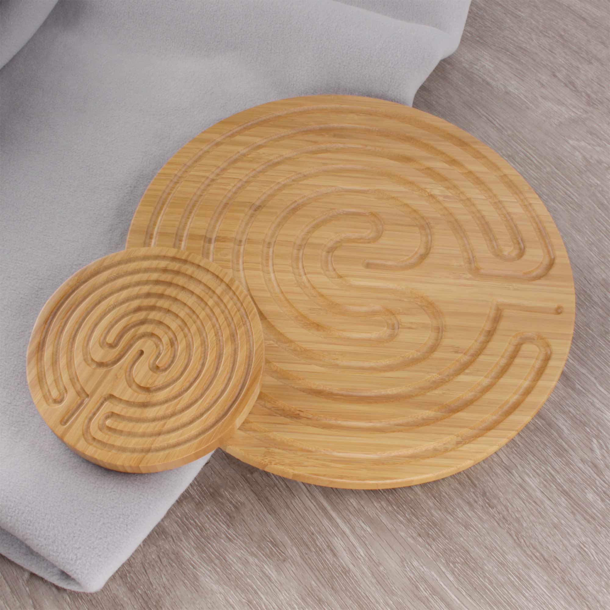 Cretan Style 7 Circuit 6” Bamboo Finger Labyrinth - Image 7