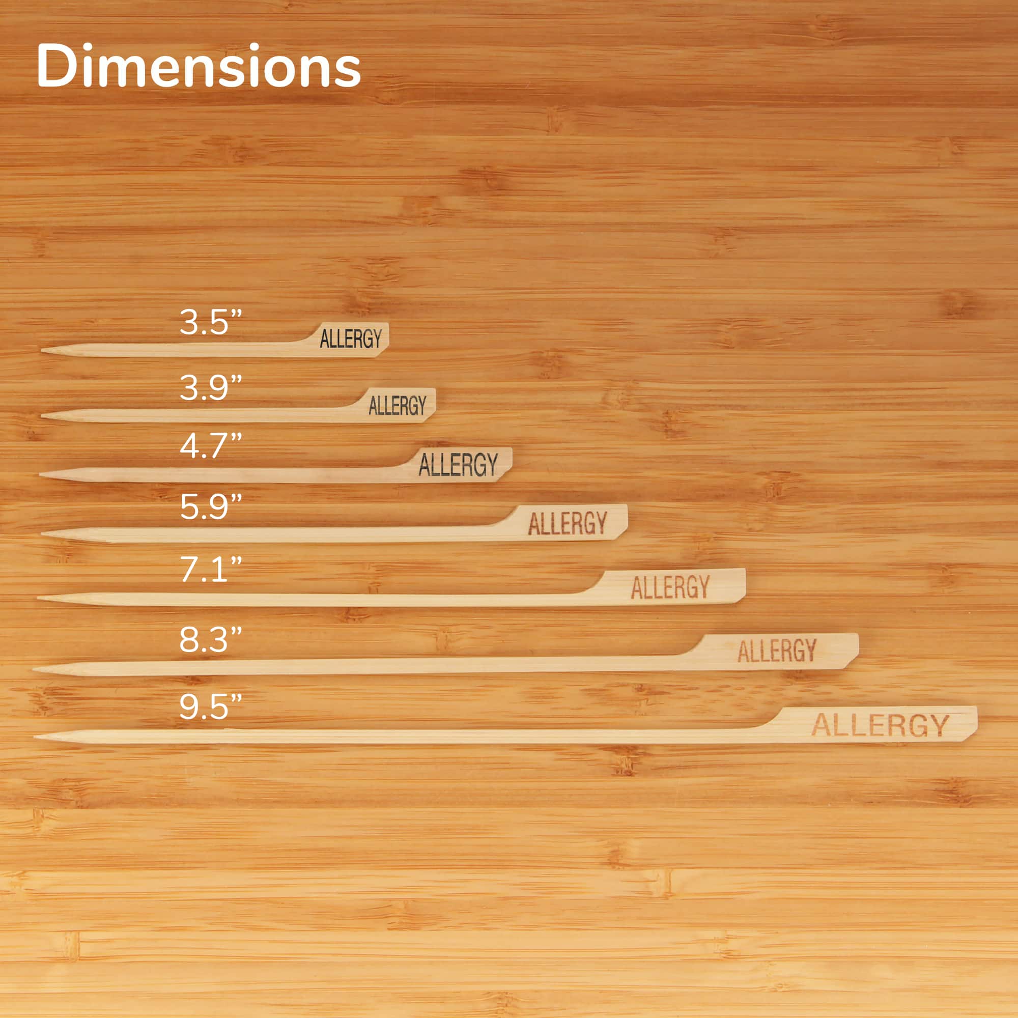 Allergy Paddle Bamboo Food Picks - Image 3