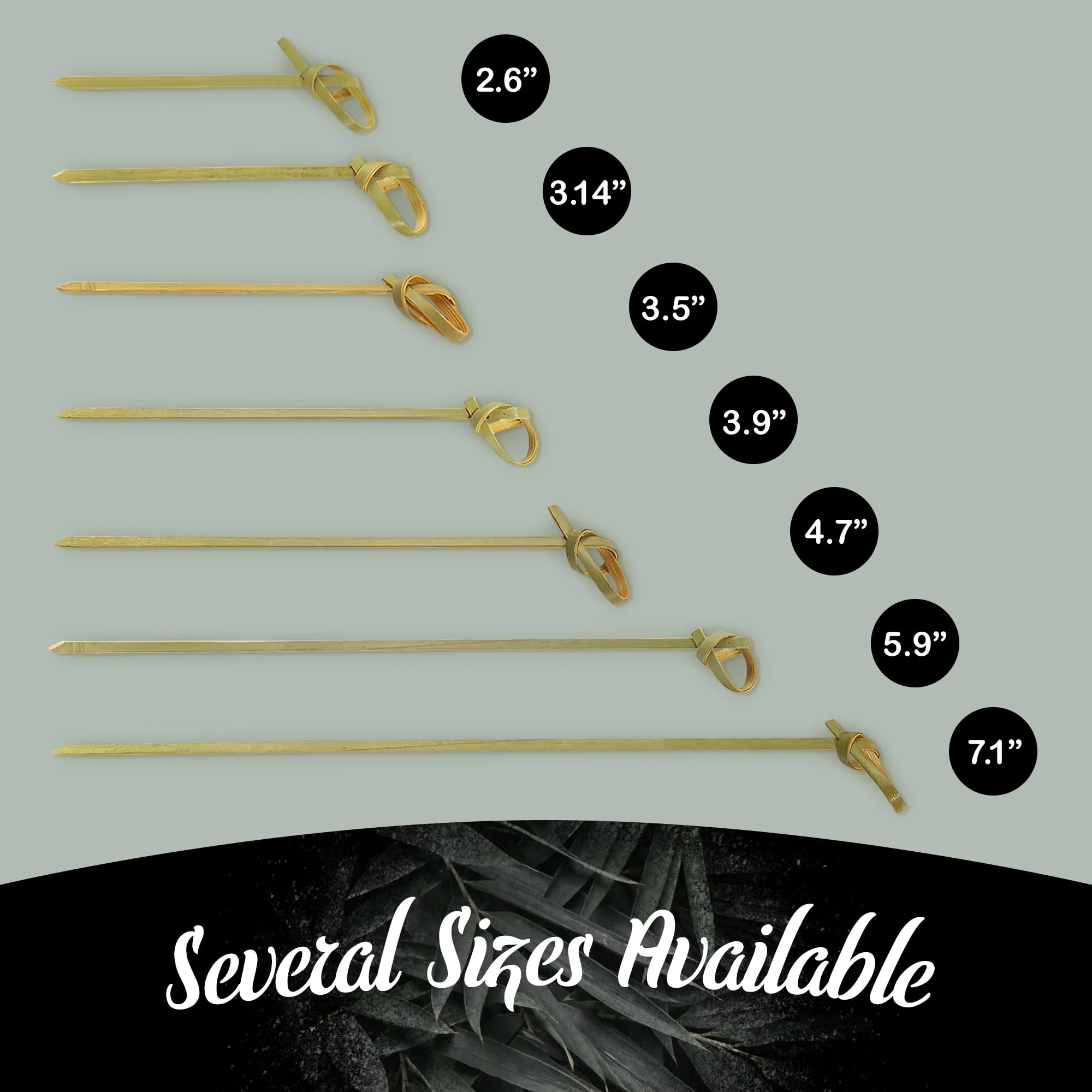 Green Knot Bamboo Food Picks - Image 3