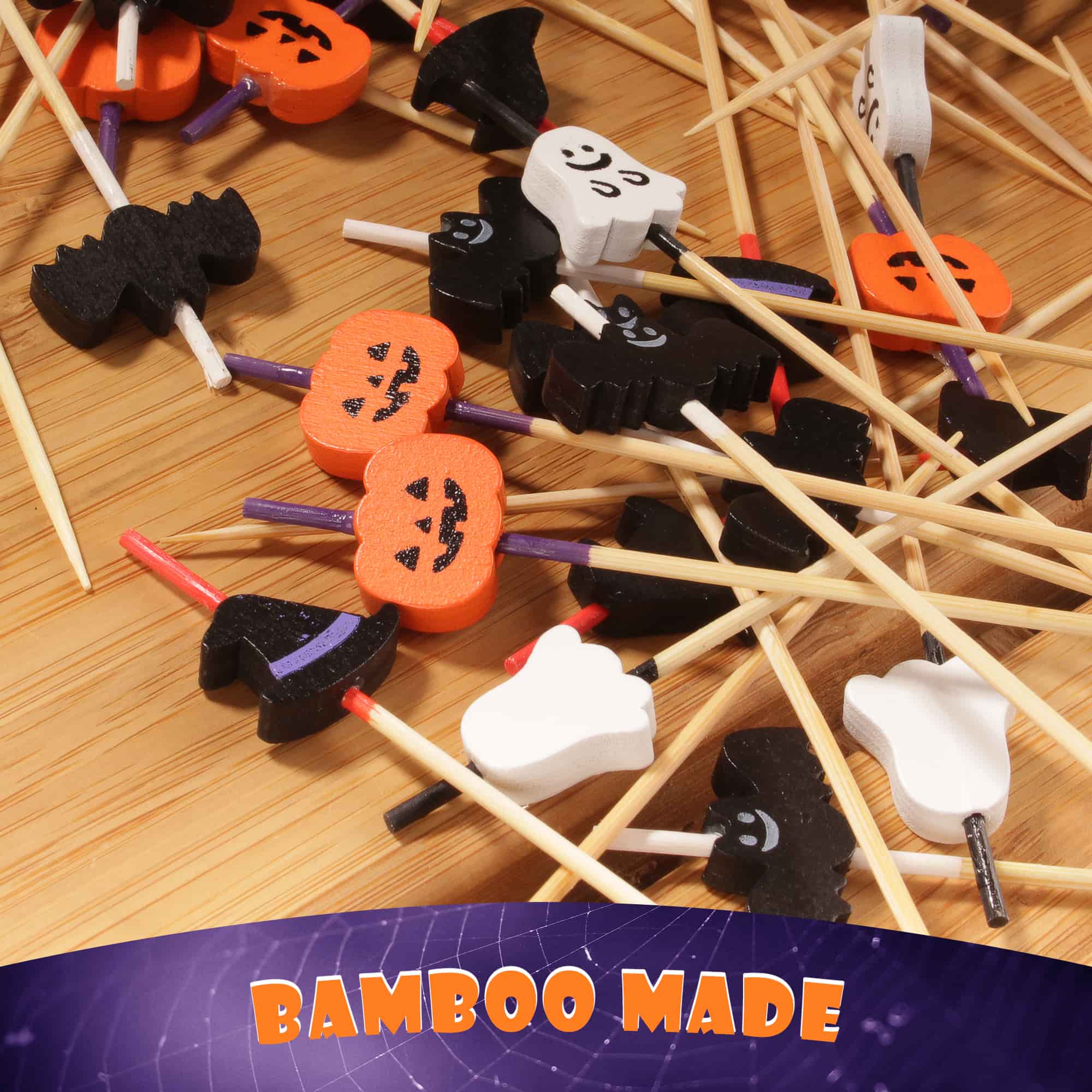 Halloween Assorted Bamboo Food Picks - Image 5