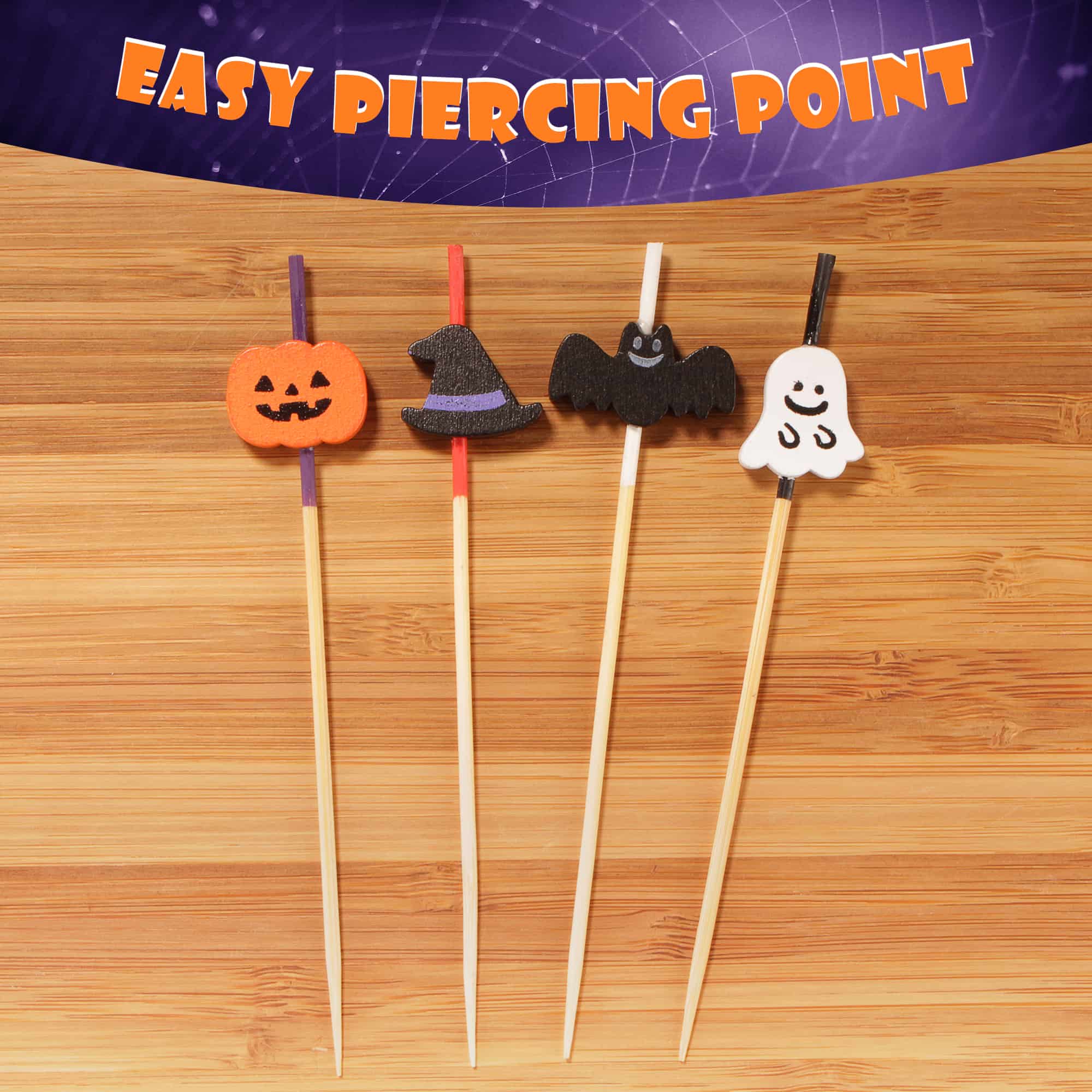 Halloween Assorted Bamboo Food Picks - Image 6
