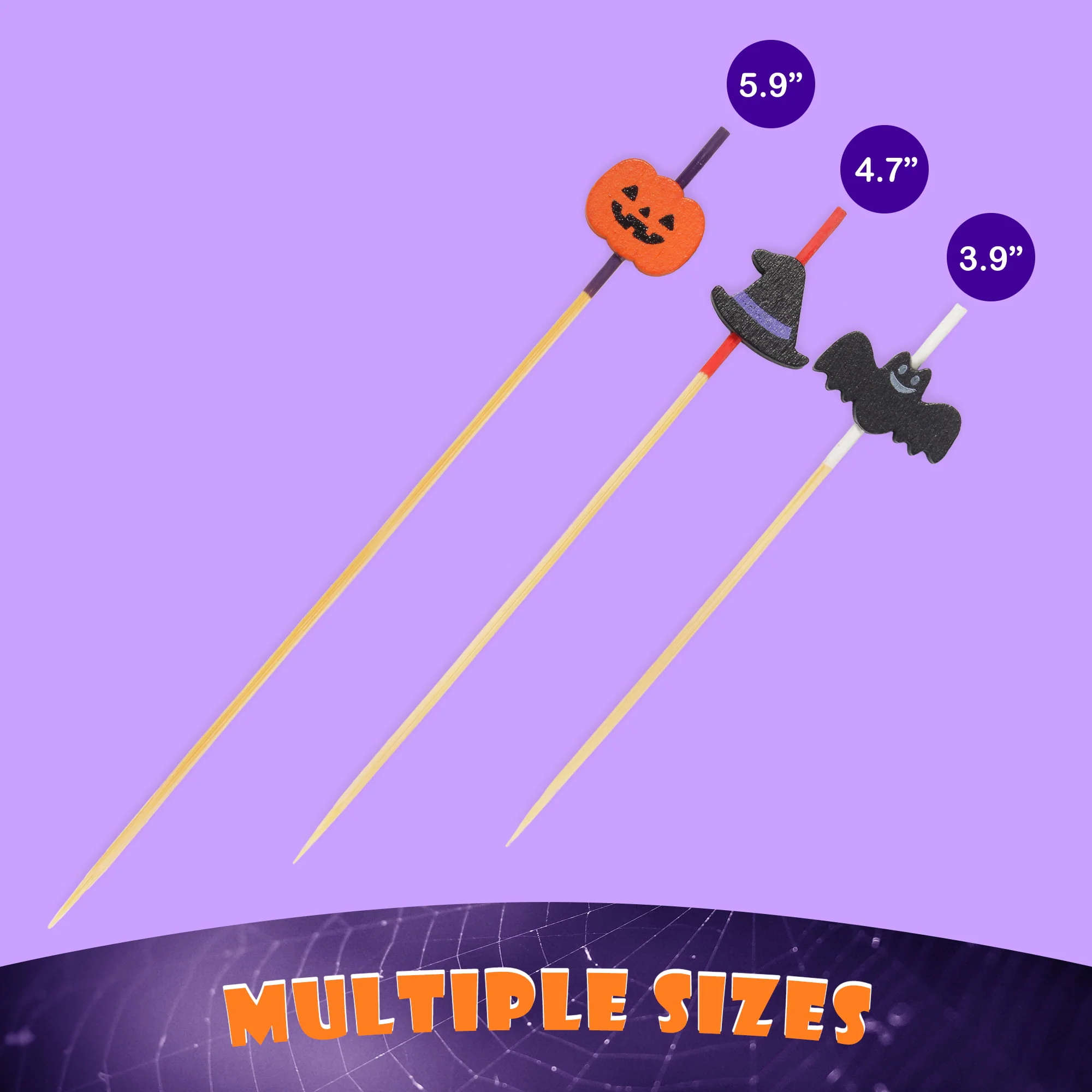 Halloween Assorted Bamboo Food Picks - Image 7