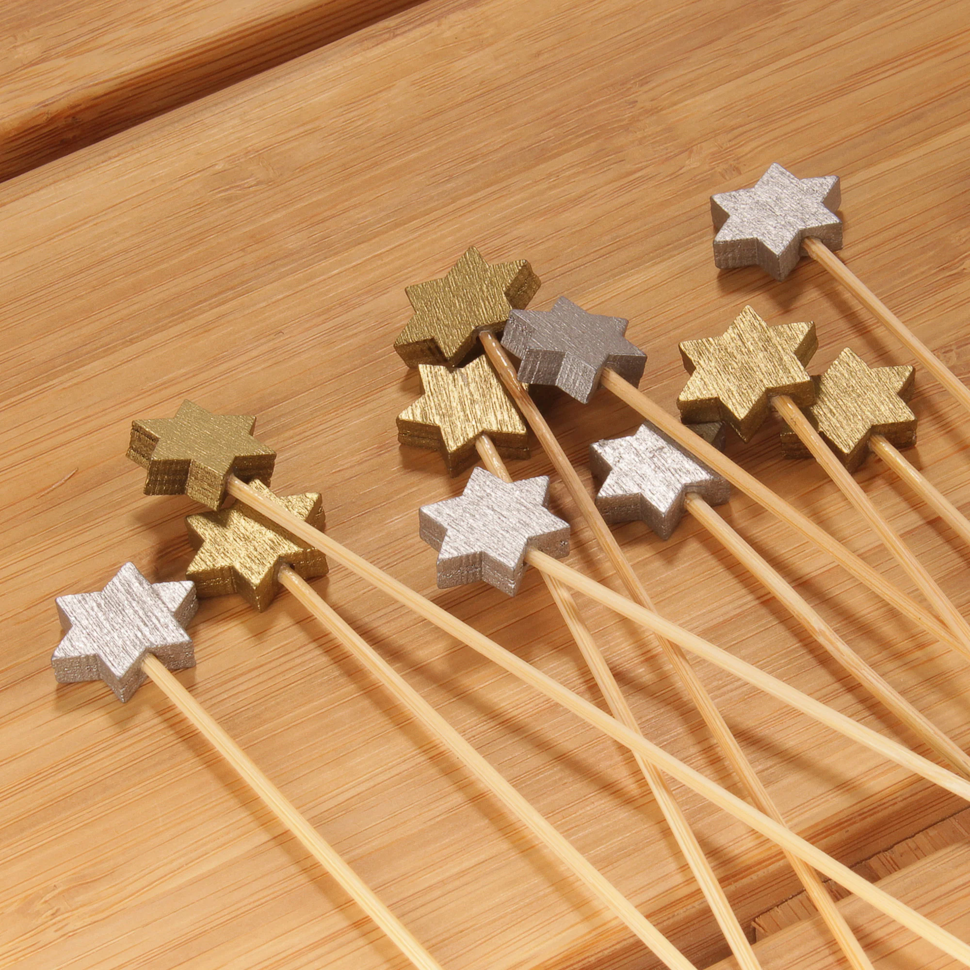 6-Point Star Bamboo Food Picks - Image 12
