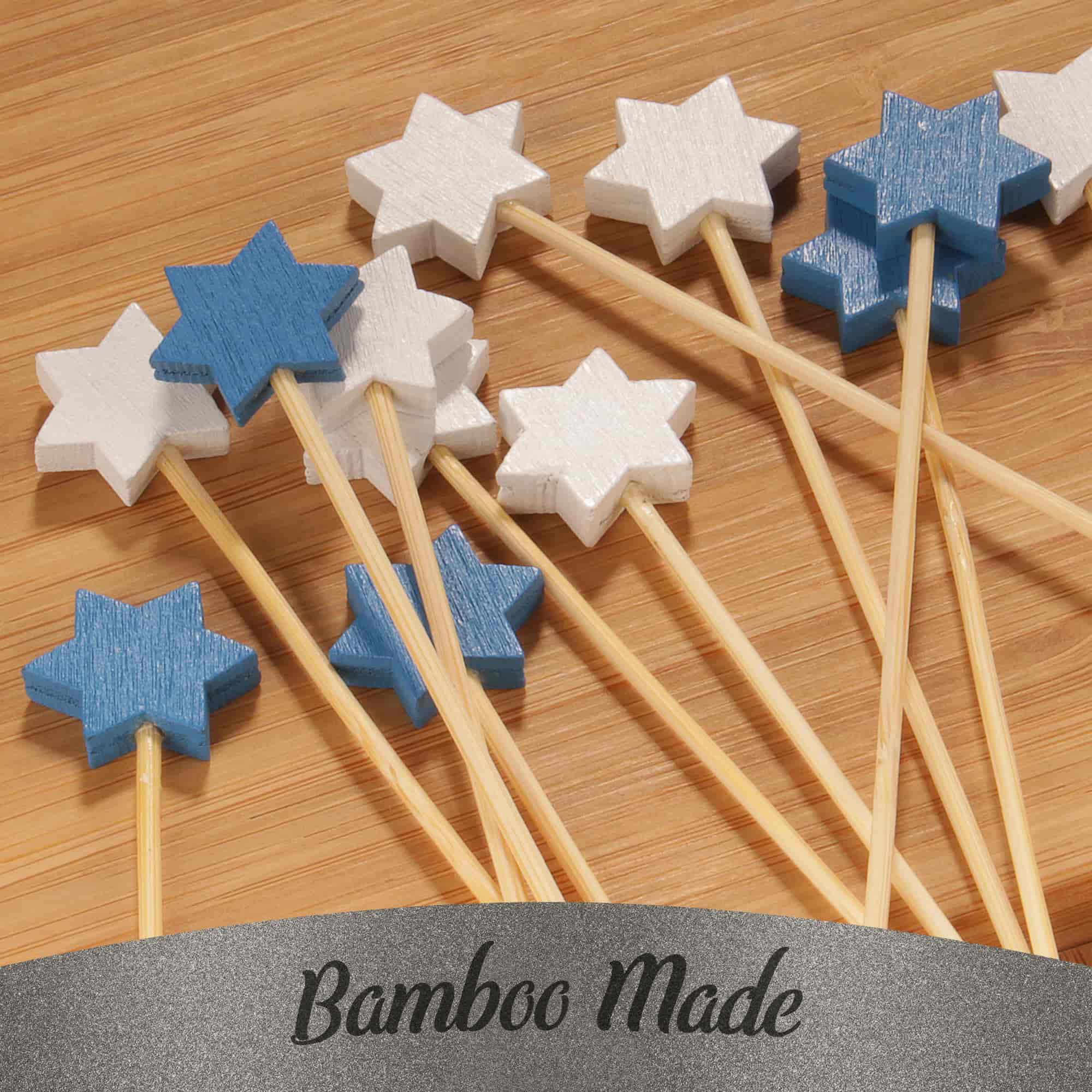 6-Point Star Bamboo Food Picks - Image 5