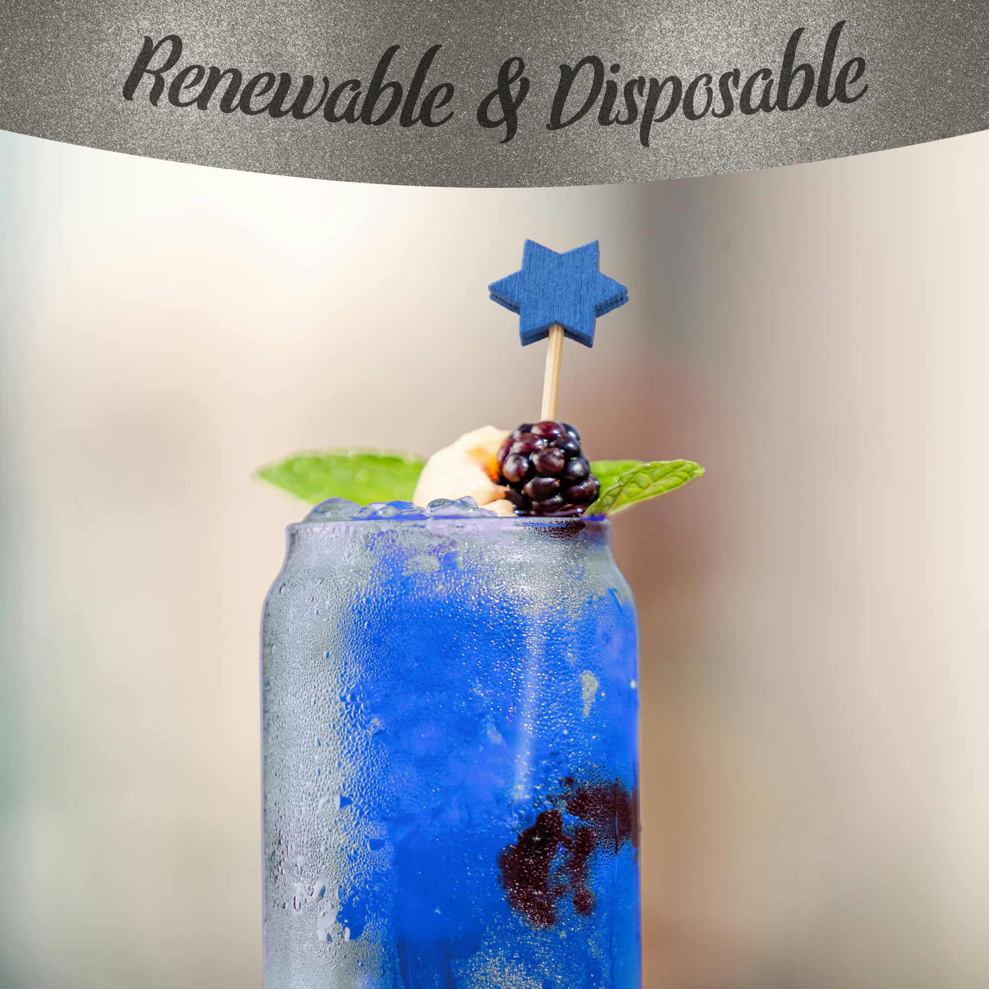 6-Point Star Bamboo Food Picks - Image 6