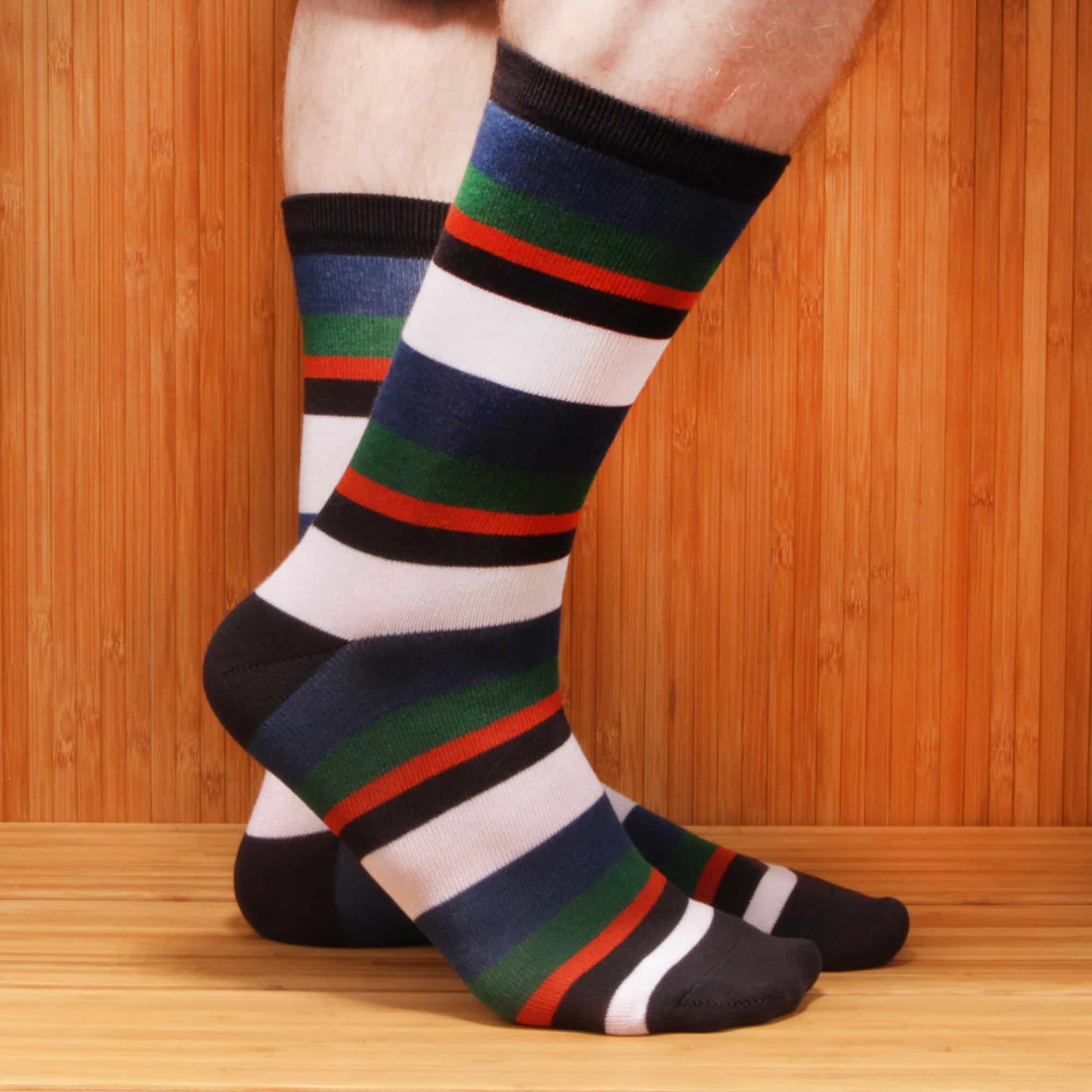 Men's Bamboo Stripe Socks: 3 Pairs - Image 3