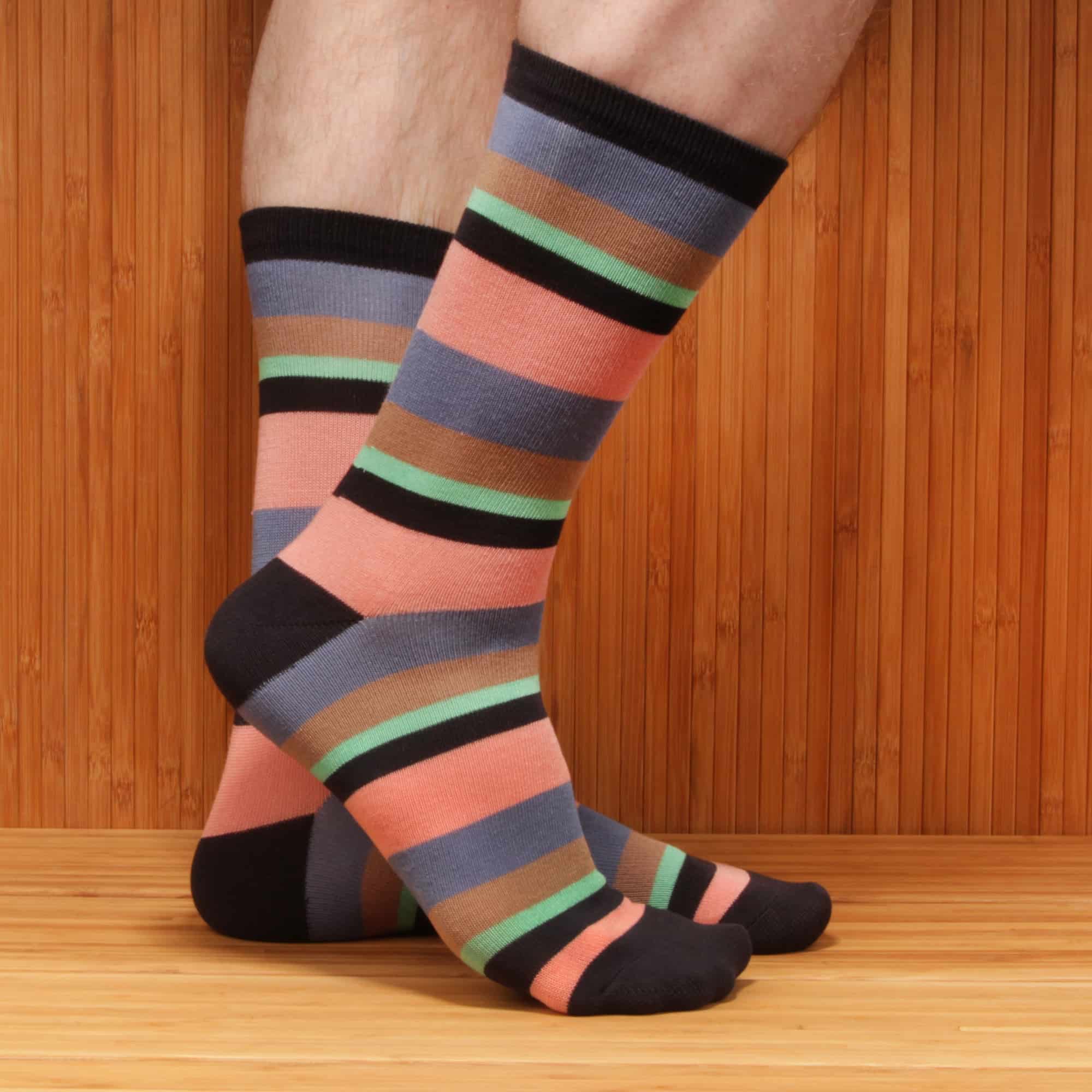 Men's Bamboo Stripe Socks: 3 Pairs - Image 5