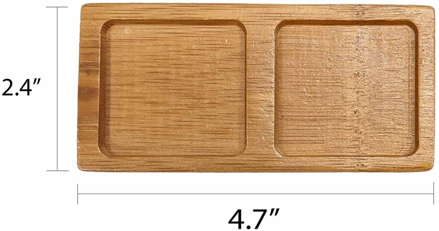 Deep Square Small Bamboo Dishes - Image 3