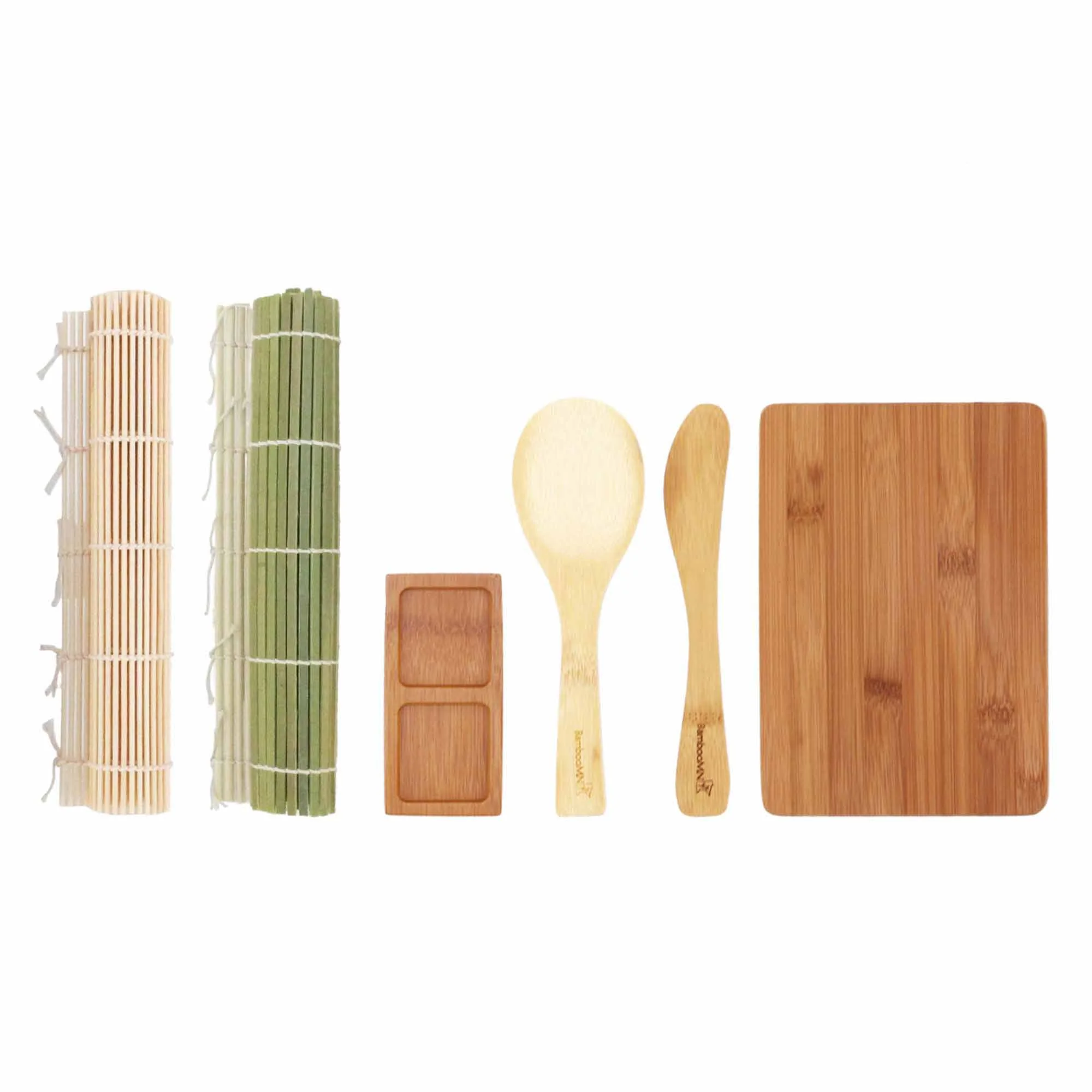 Sushi Maker Kit - Sushi Rolling Mats, Rice Paddle, Spreader, Sushi Sauce Dish, and Cutting Display Board - Image 3