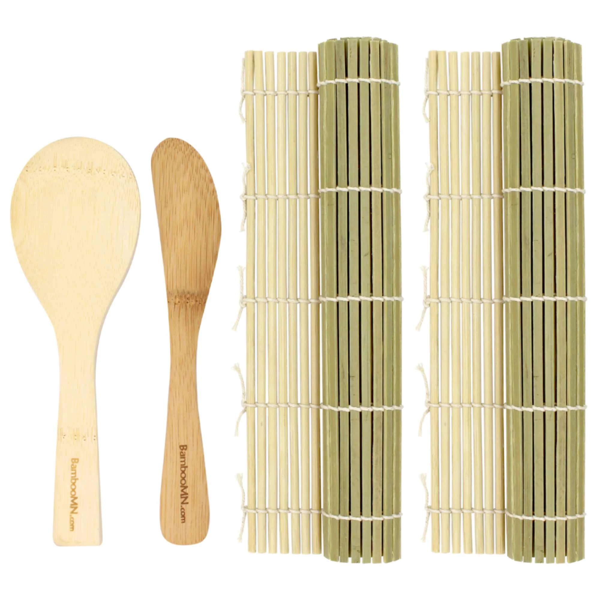 Sushi Rolling Kit with 2 Rolling Mats, Rice Paddle and Spreader - Image 6