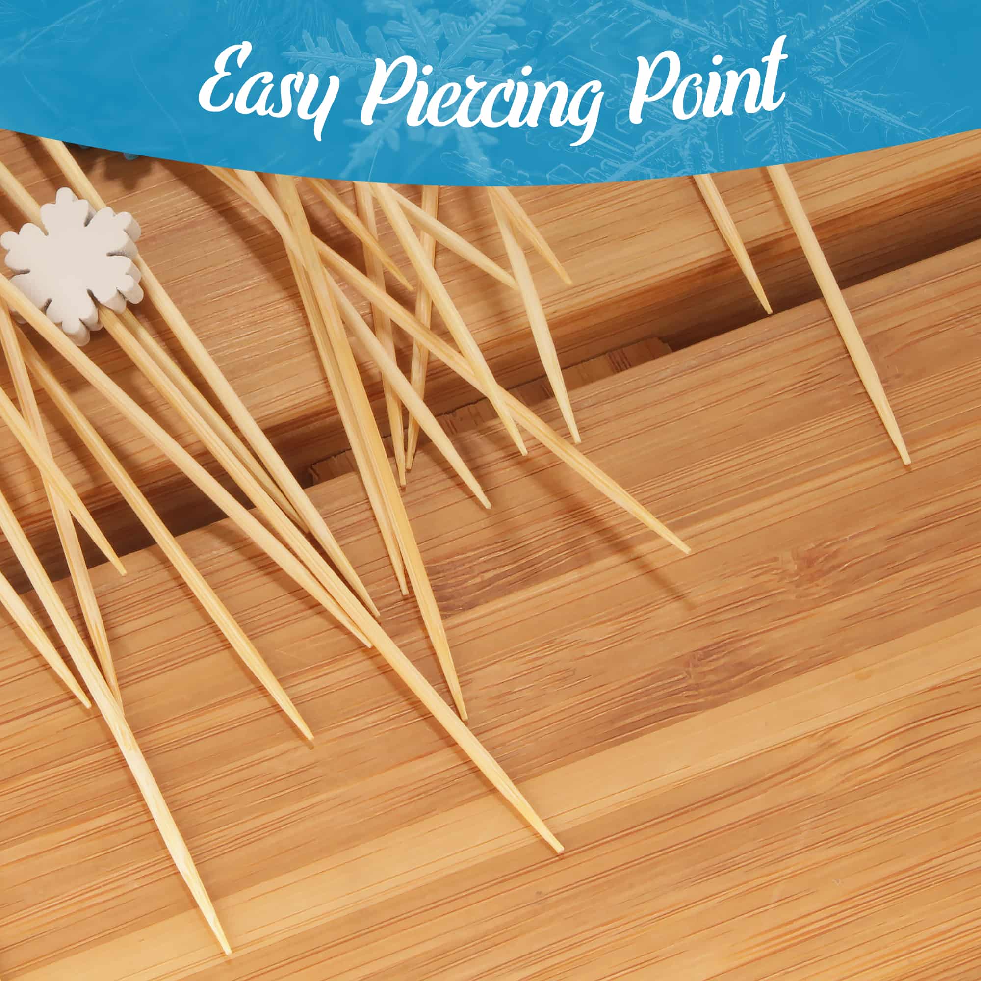 Snowflake Bamboo Food Picks - Image 5