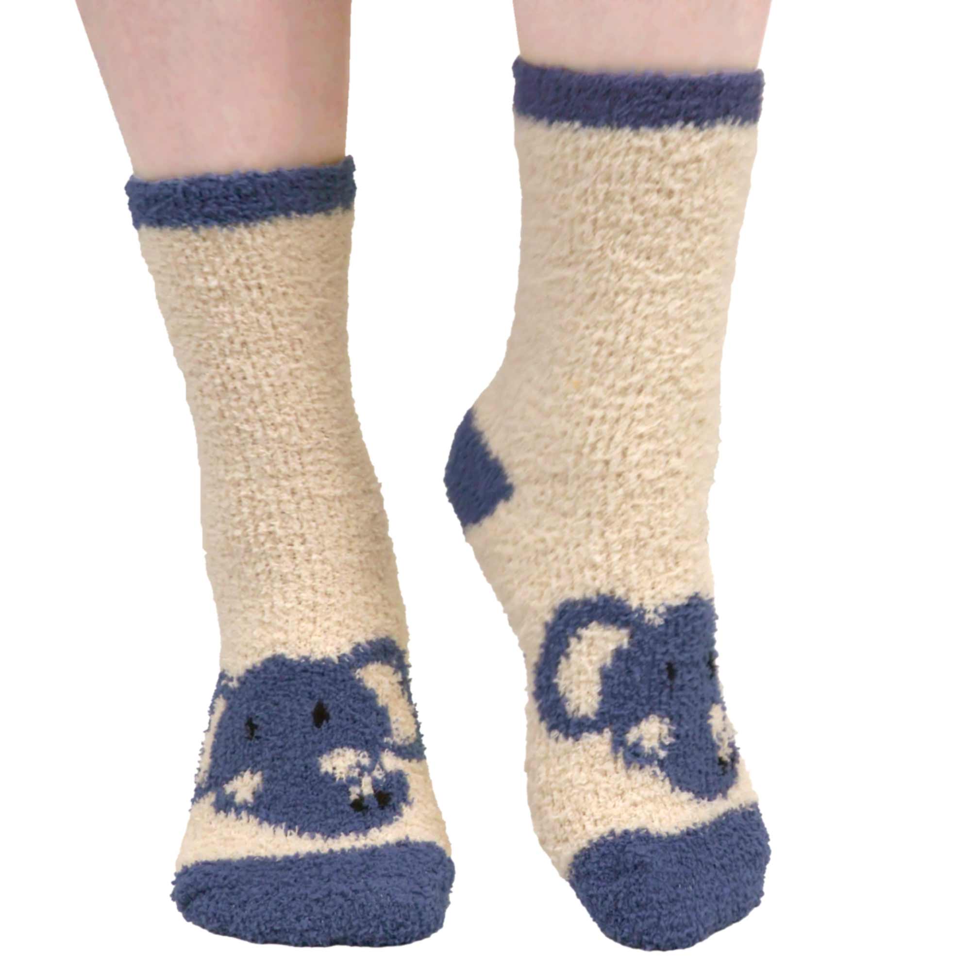 Women's Super Soft Cute Fuzzy Cozy Warm Animal Cabin Crew Socks - Image 13