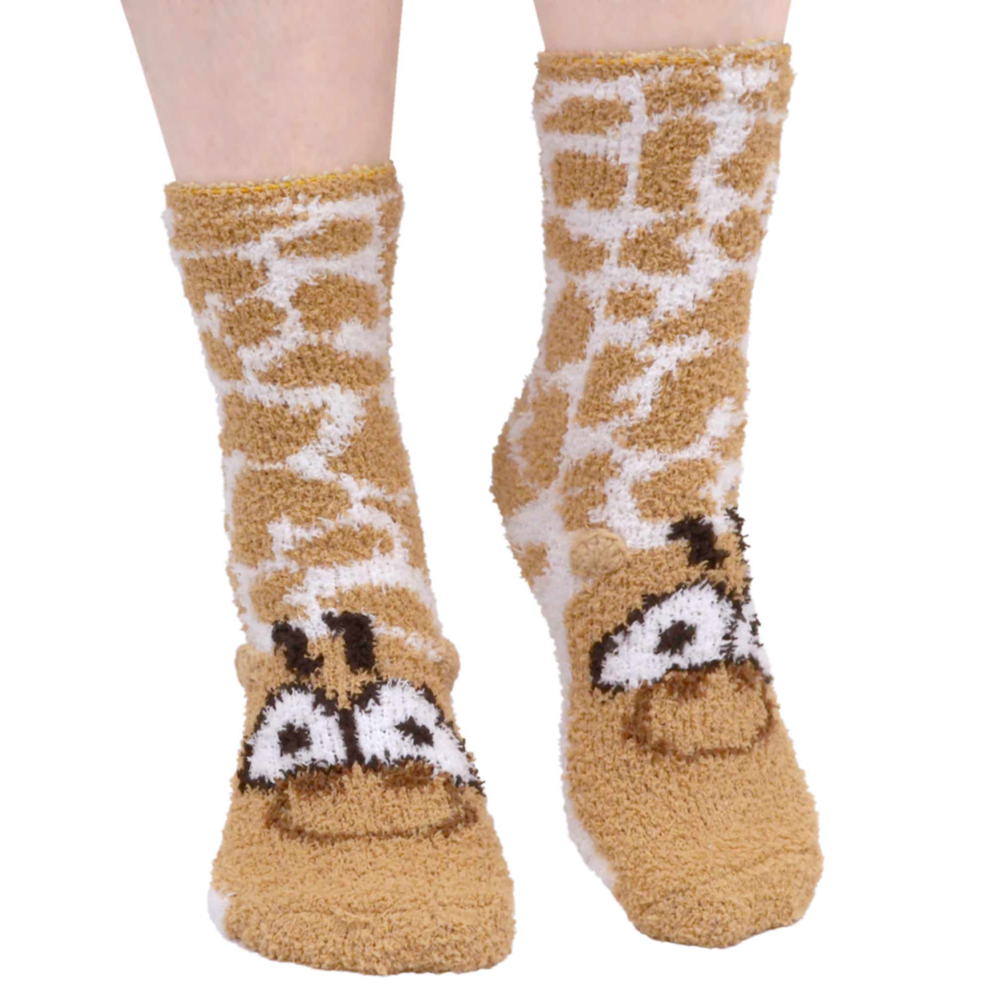Women's Super Soft Cute Fuzzy Cozy Warm Animal Cabin Crew Socks - Image 17