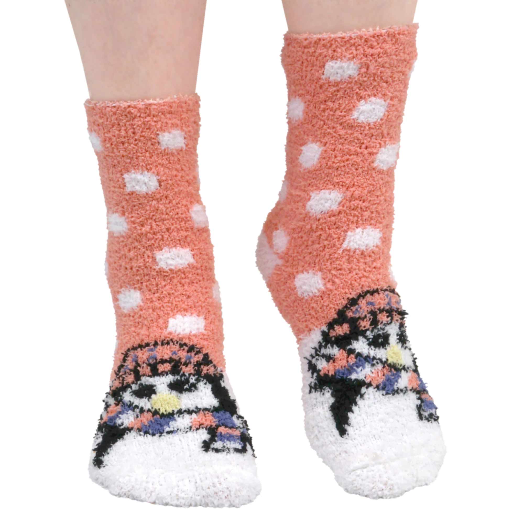 Women's Super Soft Cute Fuzzy Cozy Warm Animal Cabin Crew Socks - Image 33