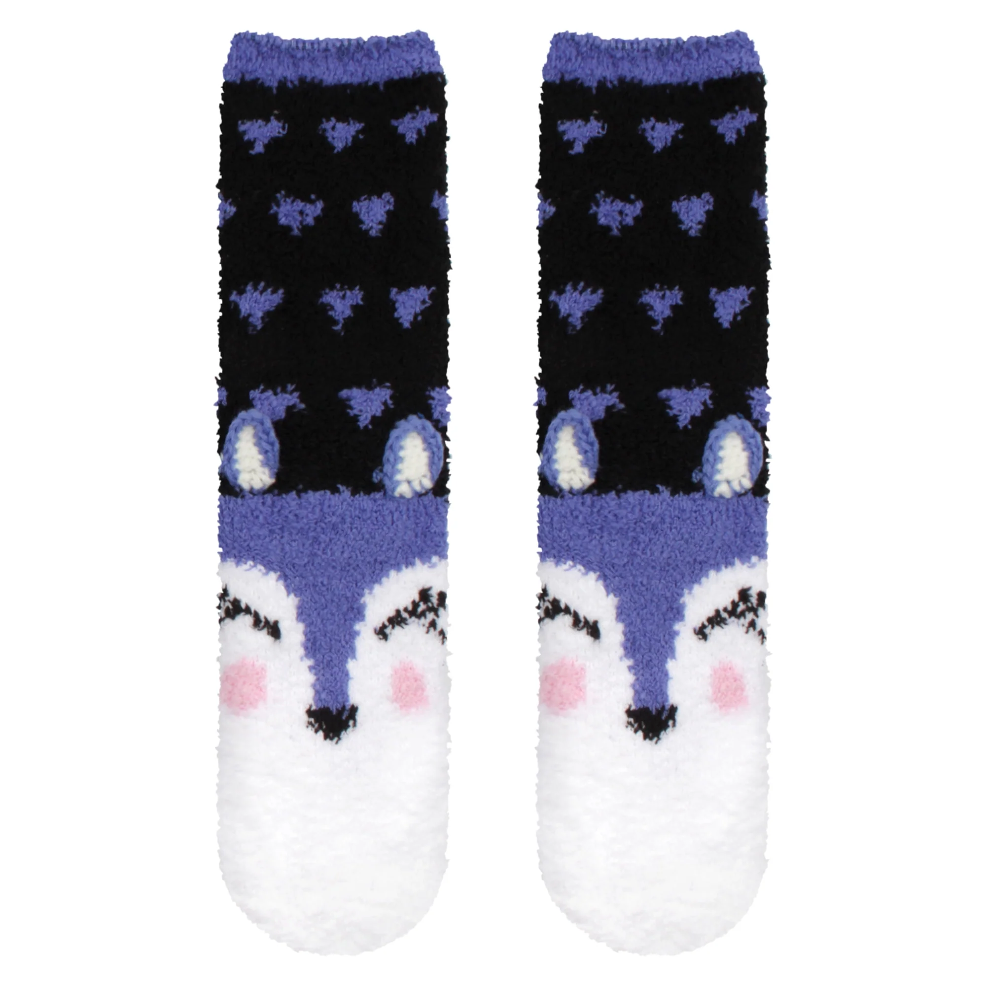 Women's Super Soft Cute Fuzzy Cozy Warm Animal Cabin Crew Socks - Image 47