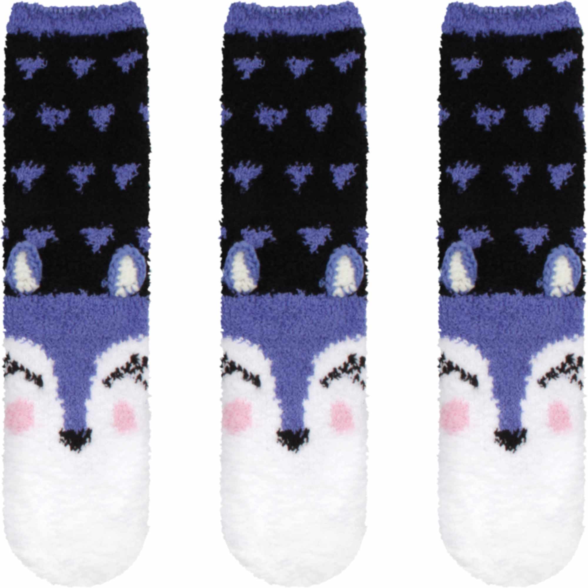 Women's Super Soft Cute Fuzzy Cozy Warm Animal Cabin Crew Socks - Image 48