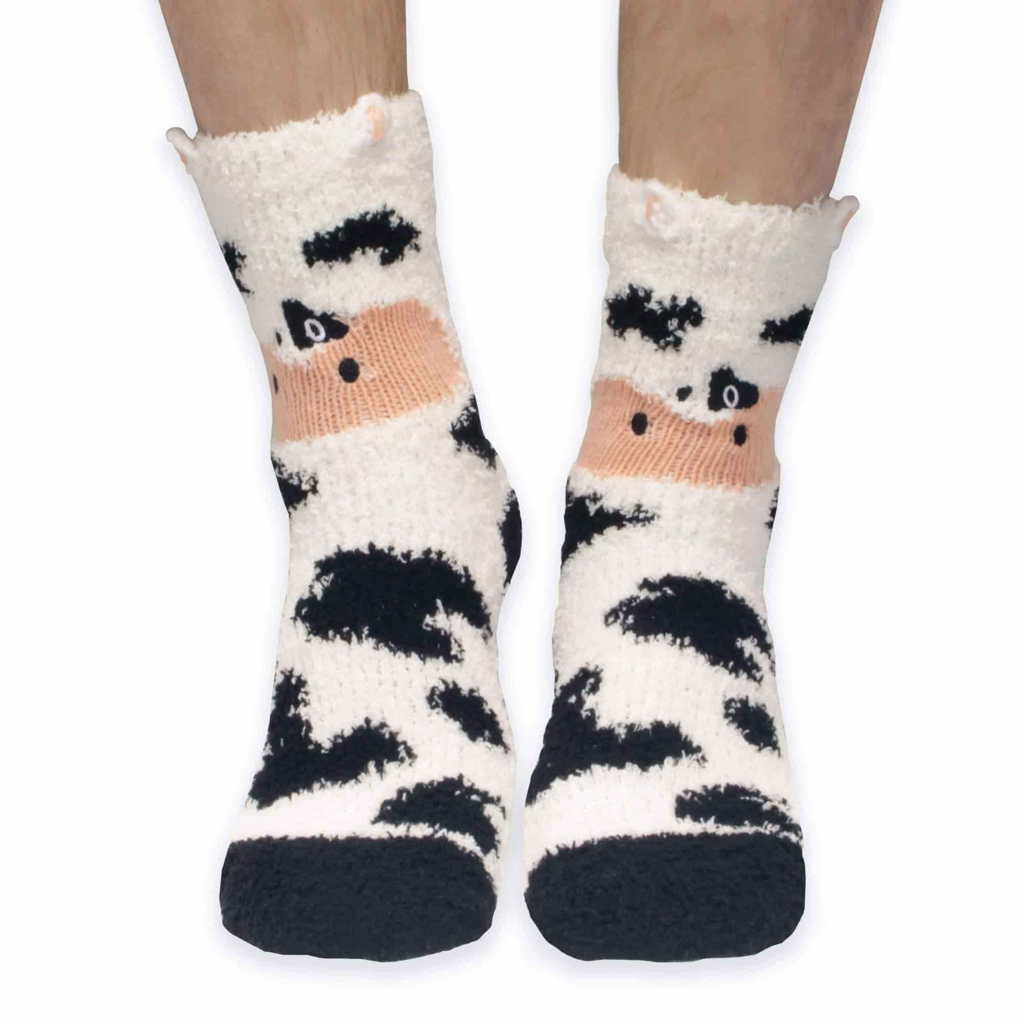 Animal Non-Slip Fuzzy Crew Socks - Image 14