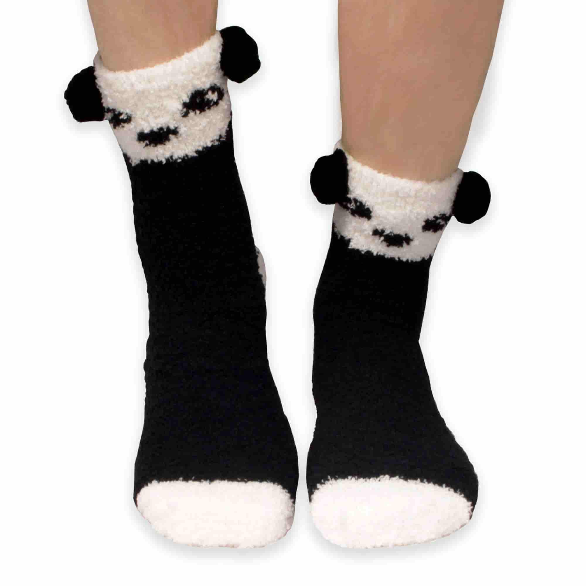 Animal Non-Slip Fuzzy Crew Socks - Image 20