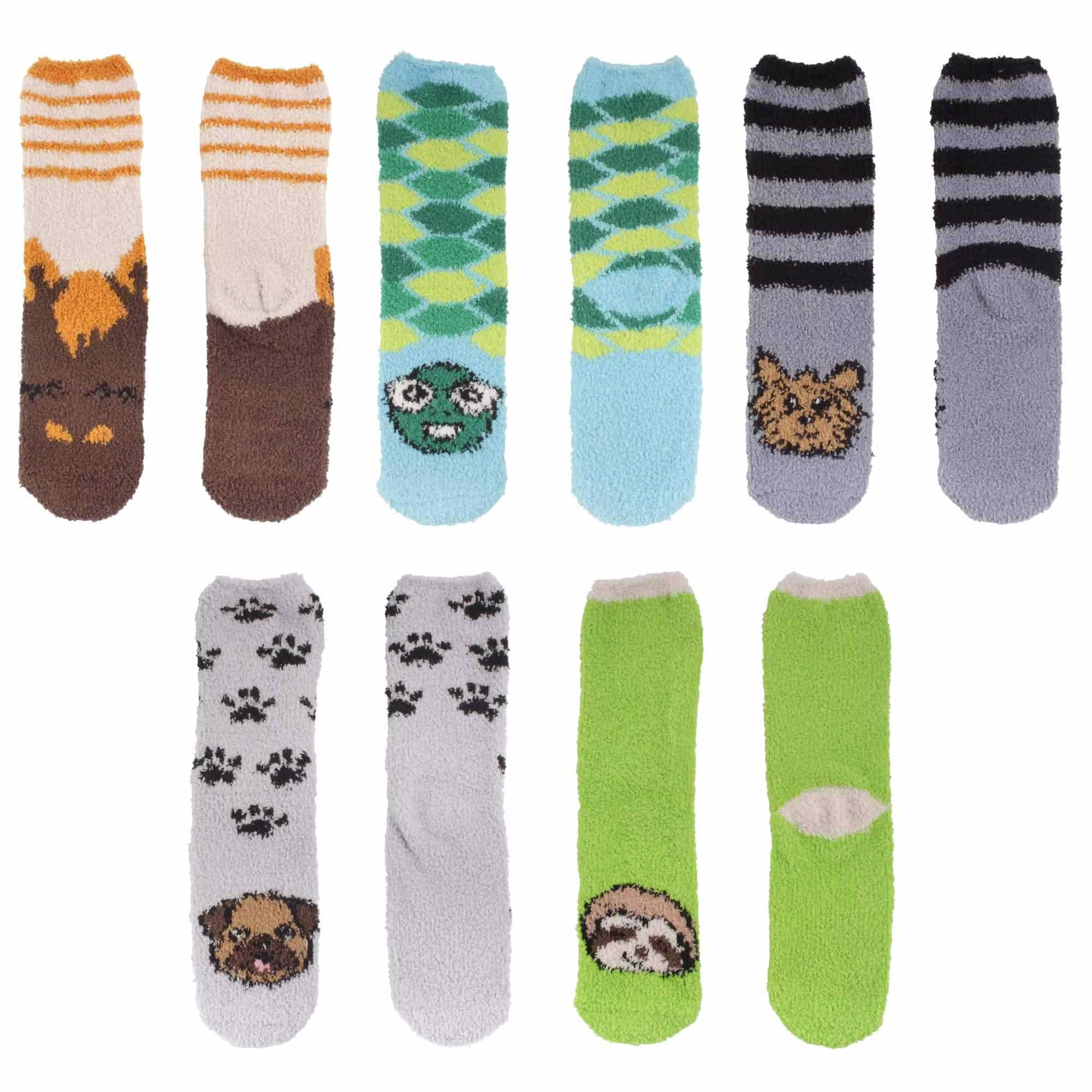 Women's Cute Fuzzy Cozy Super Warm Soft Animal Indoor Outdoor Cabin Crew Socks - Image 12