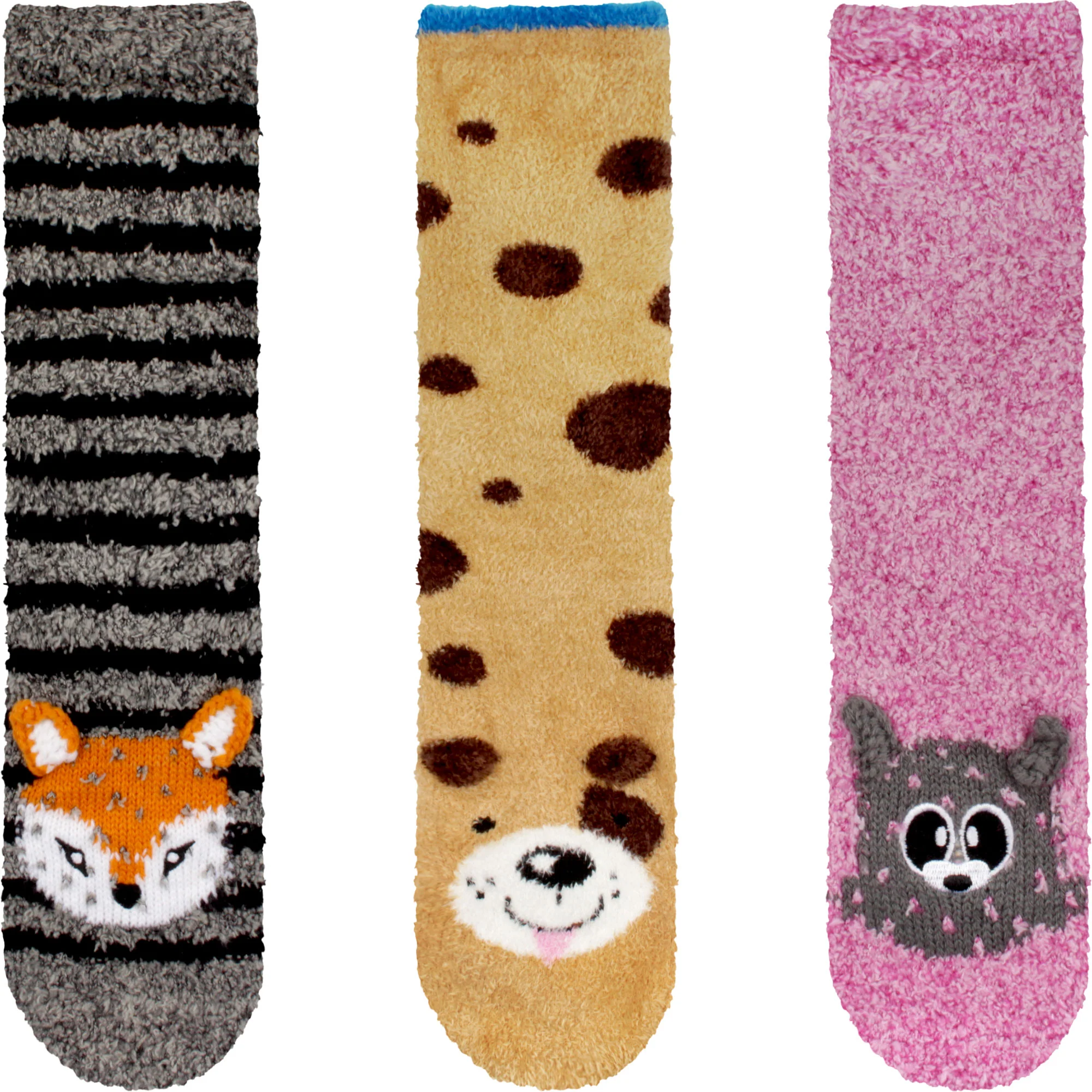 Fuzzy Cozy Microfiber Animal Socks Assortments - 3 Pairs - Image 11