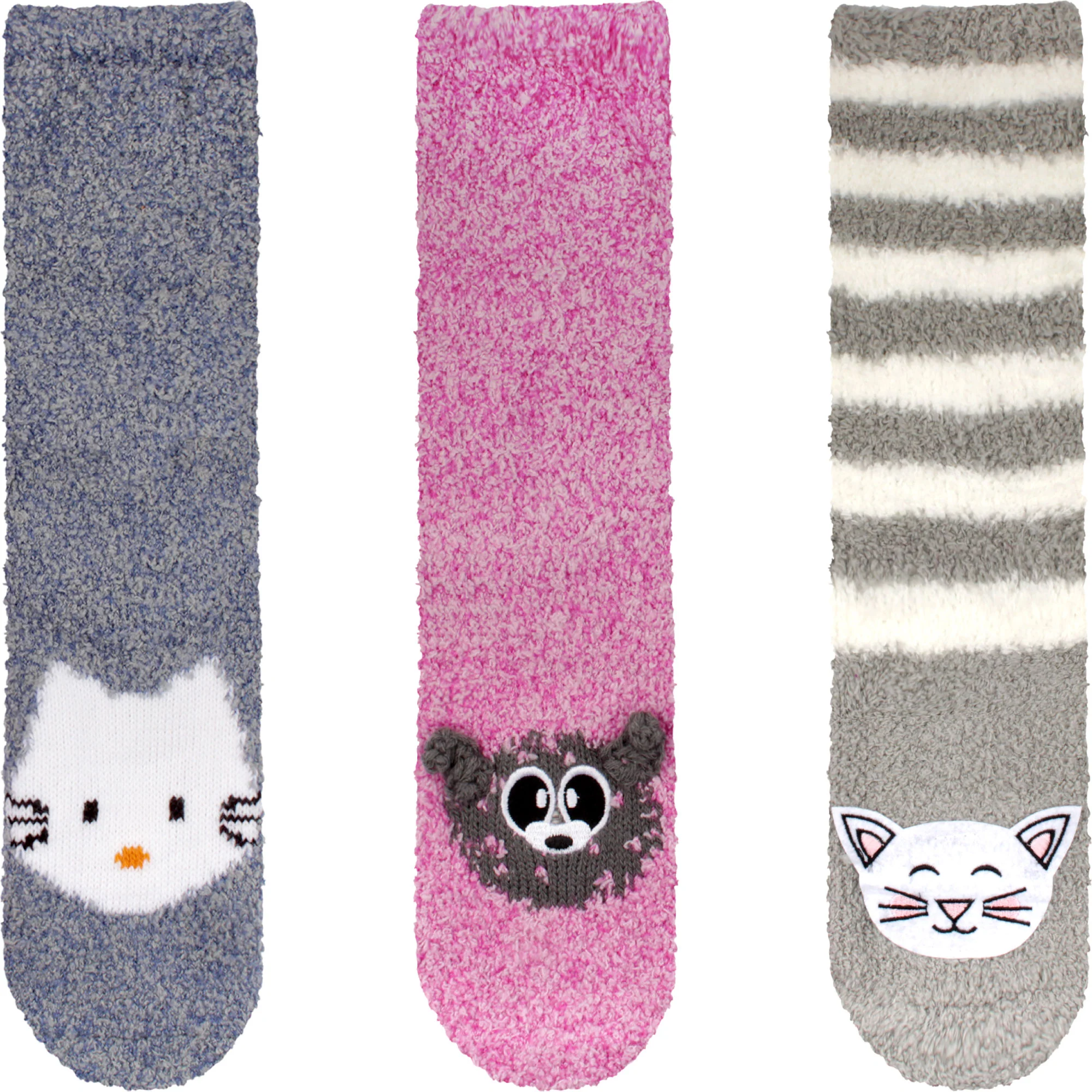 Fuzzy Cozy Microfiber Animal Socks Assortments - 3 Pairs - Image 12