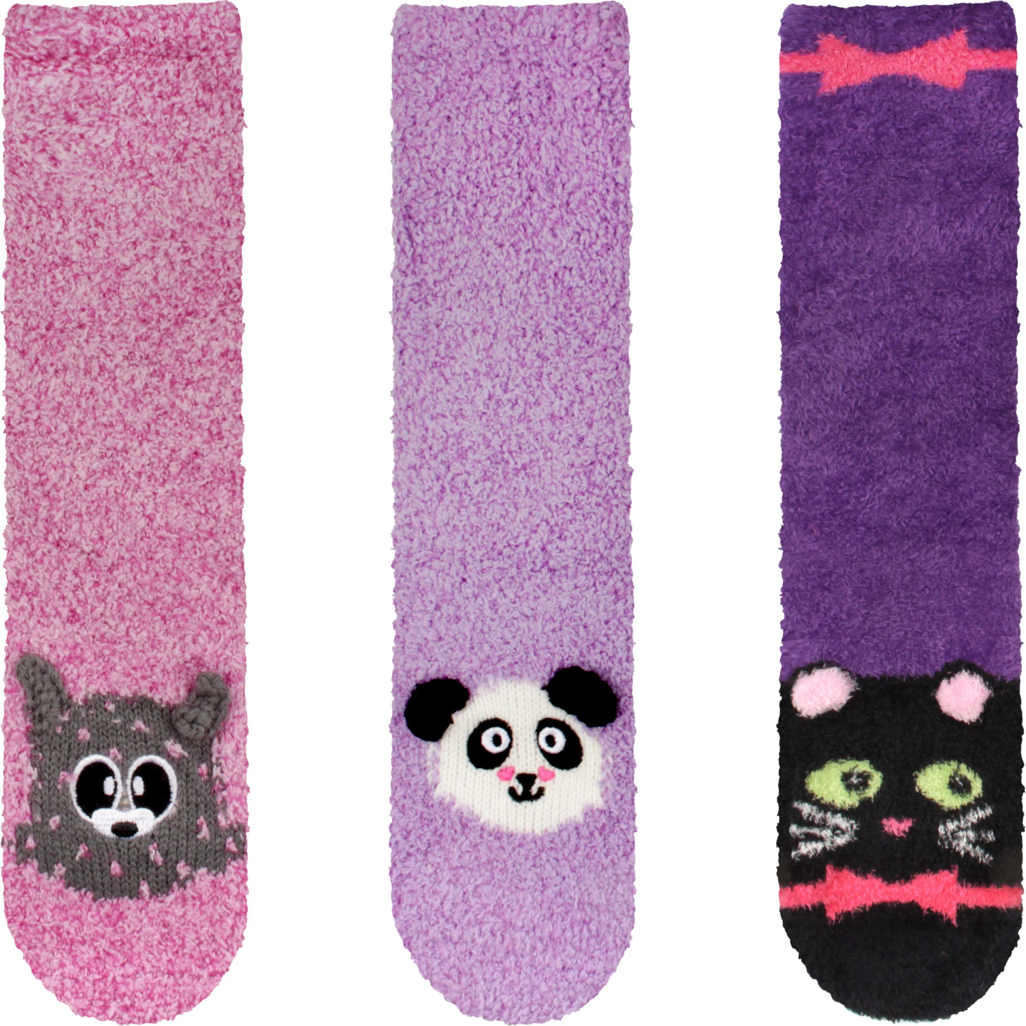 Fuzzy Cozy Microfiber Animal Socks Assortments - 3 Pairs - Image 19