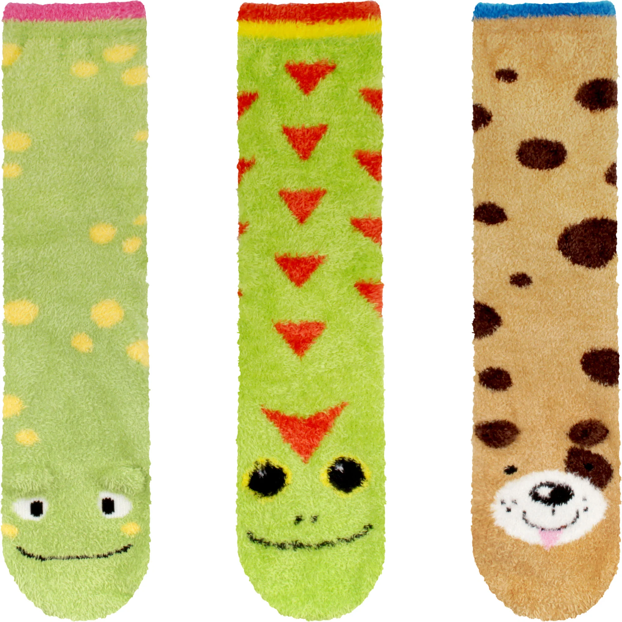 Fuzzy Cozy Microfiber Animal Socks Assortments - 3 Pairs - Image 35