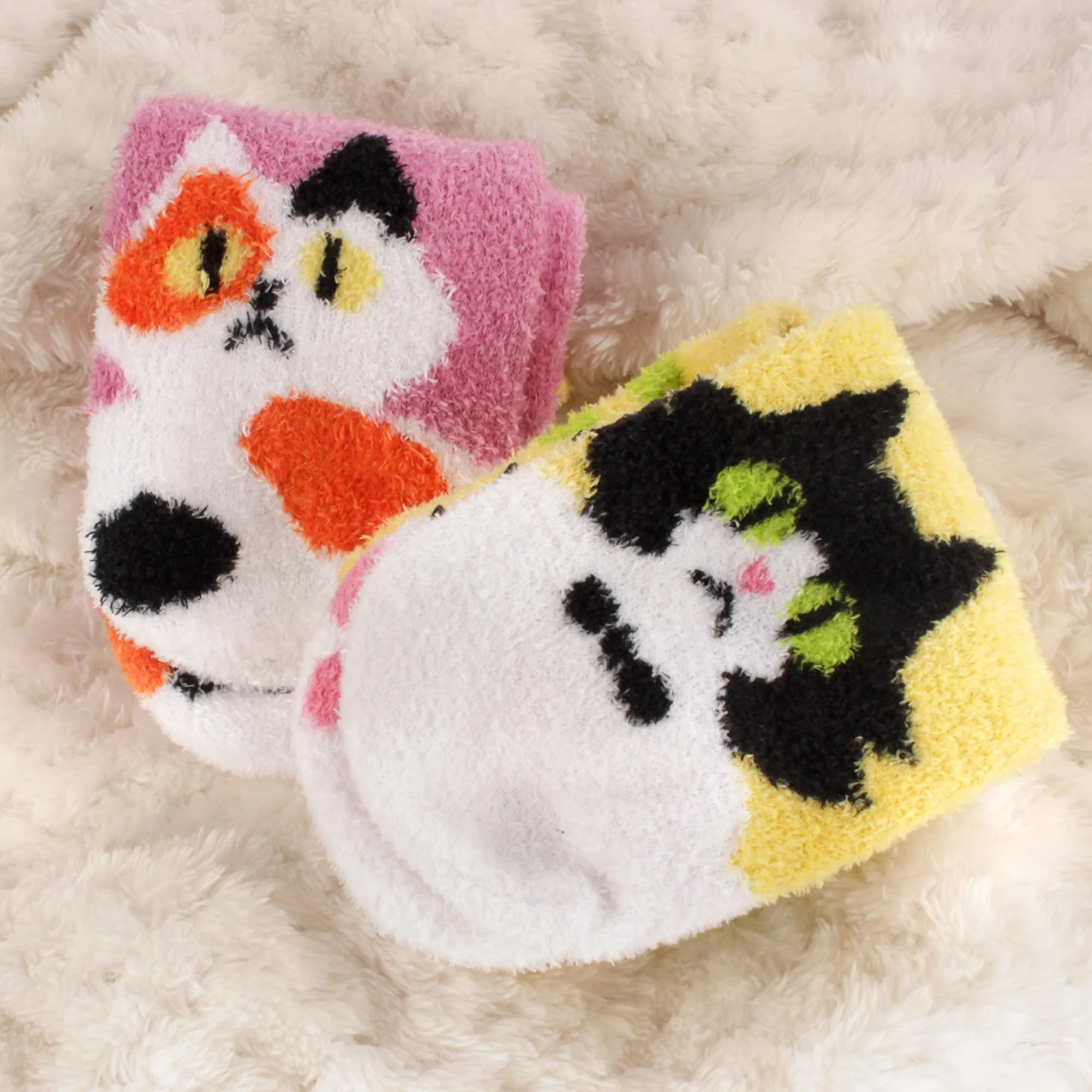 Fuzzy Animal Non-Slip Fuzzy Crew Socks - Image 9
